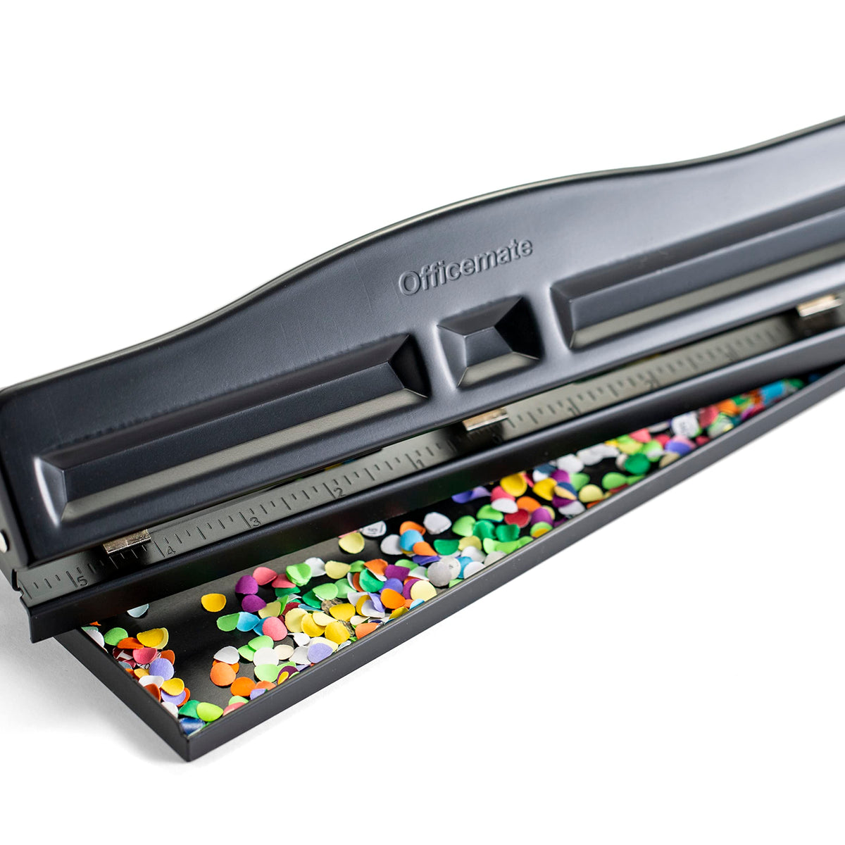 Officemate Adjustable Three Hole Punch, 11 Sheet Capacity, Black (90095)