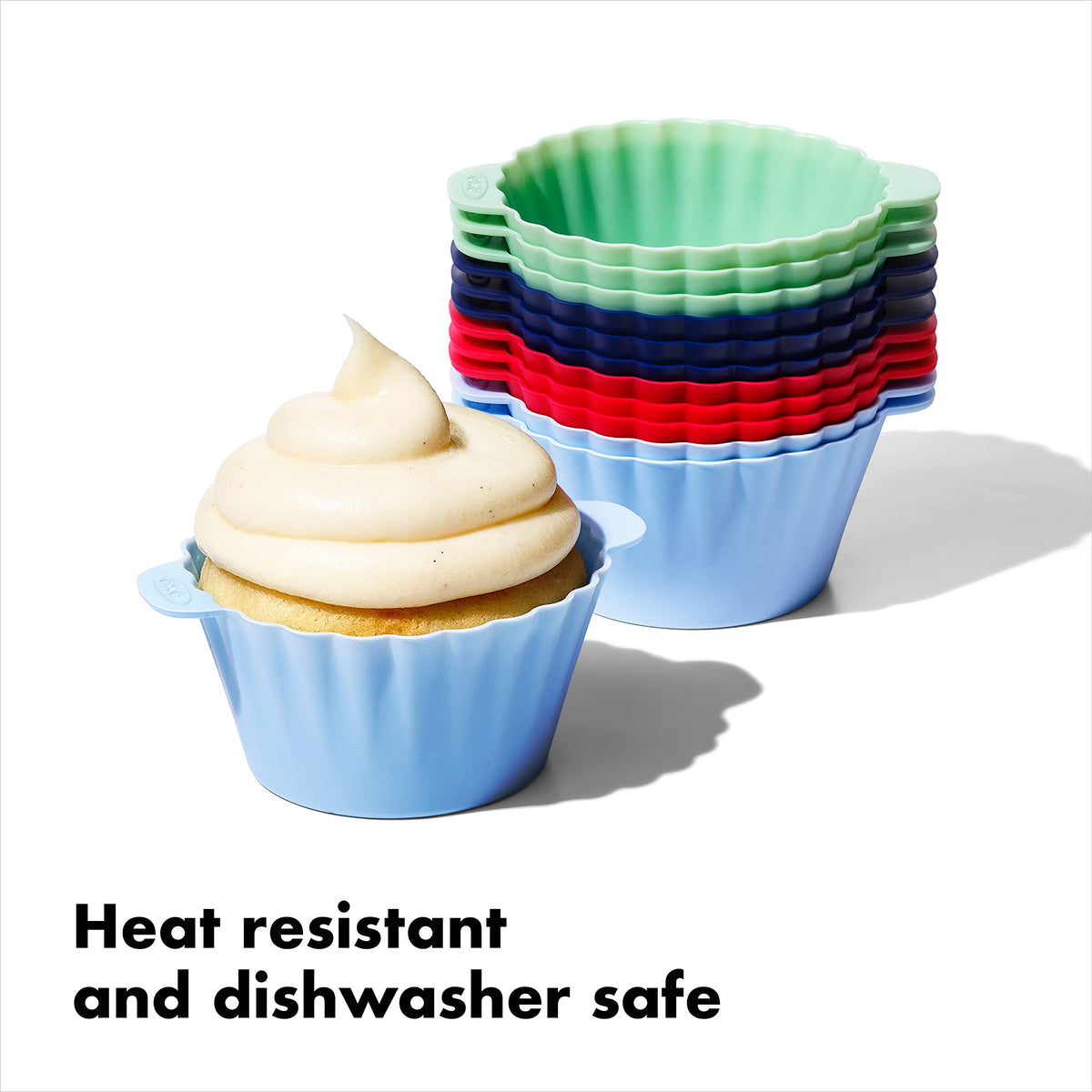 OXO Good Grips Silicone Baking [Cup]s, Pack of 12, Reusable, BPA-Free, Dishwasher Safe, Non-Stick, Food Grade, Cup]cake And Muffin [Liner]s