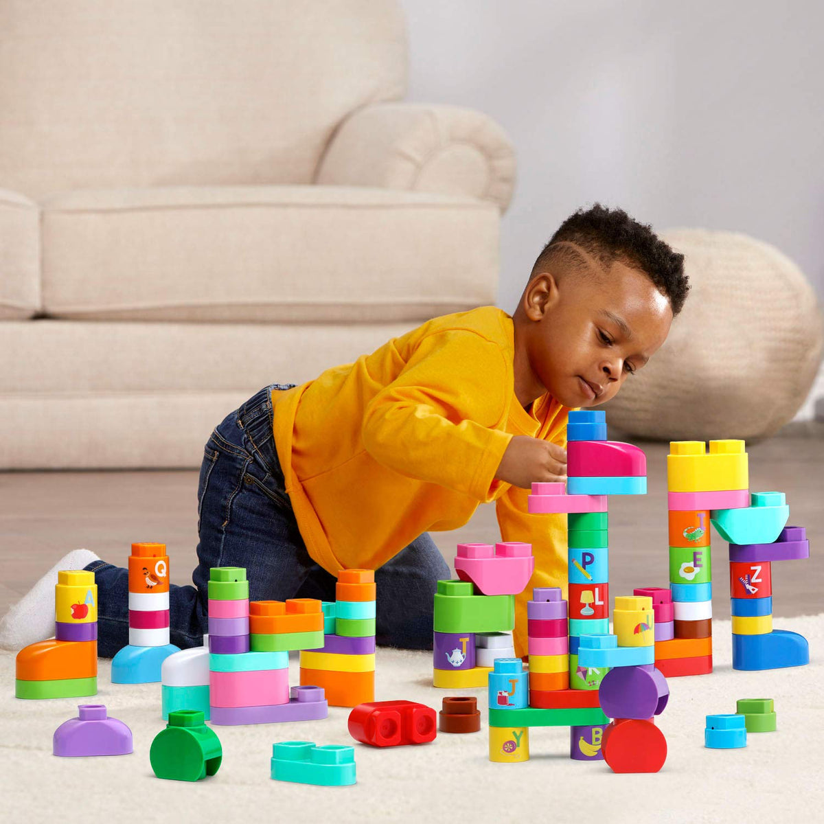 LeapFrog LeapBuilders 81-Piece Jumbo Blocks Box, Pink