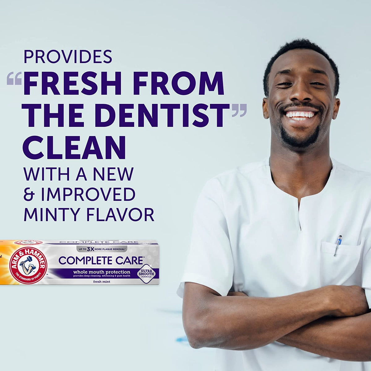 ARM & HAMMER Complete Care Fluoride Anticavity Toothpaste, Fresh Mint 6 oz (Pack of 12)
