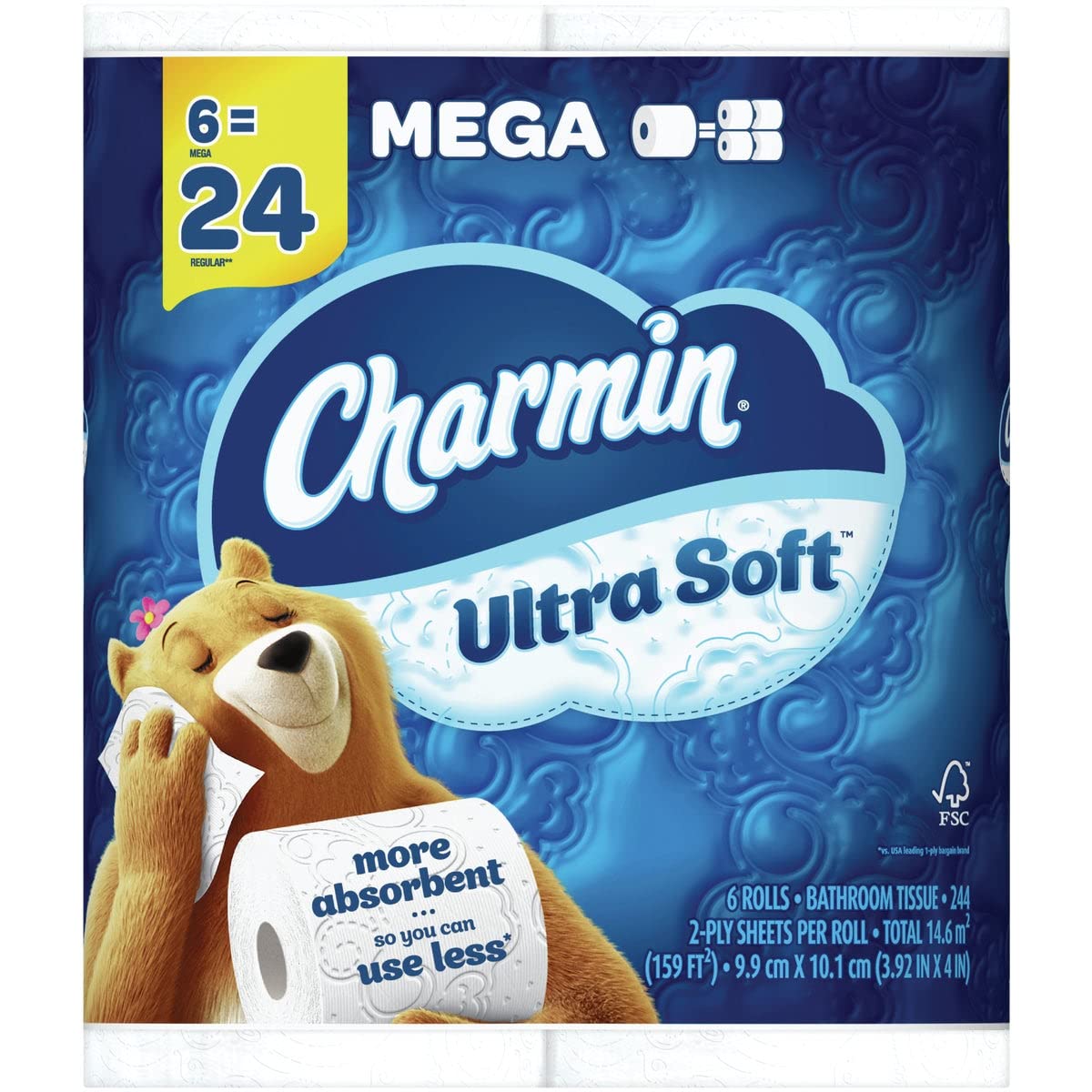 Charmin Ultra Soft Toilet Paper 6 roll 264 Sheet - Case of: 3;3
