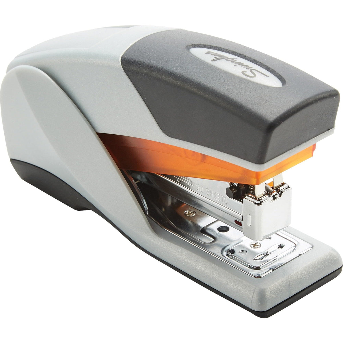Swingline Stapler, Desktop Stapler, Compact Size, 25 Sheet Capacity, Optima 25 Reduced Effort, Orange/Gray (66412)