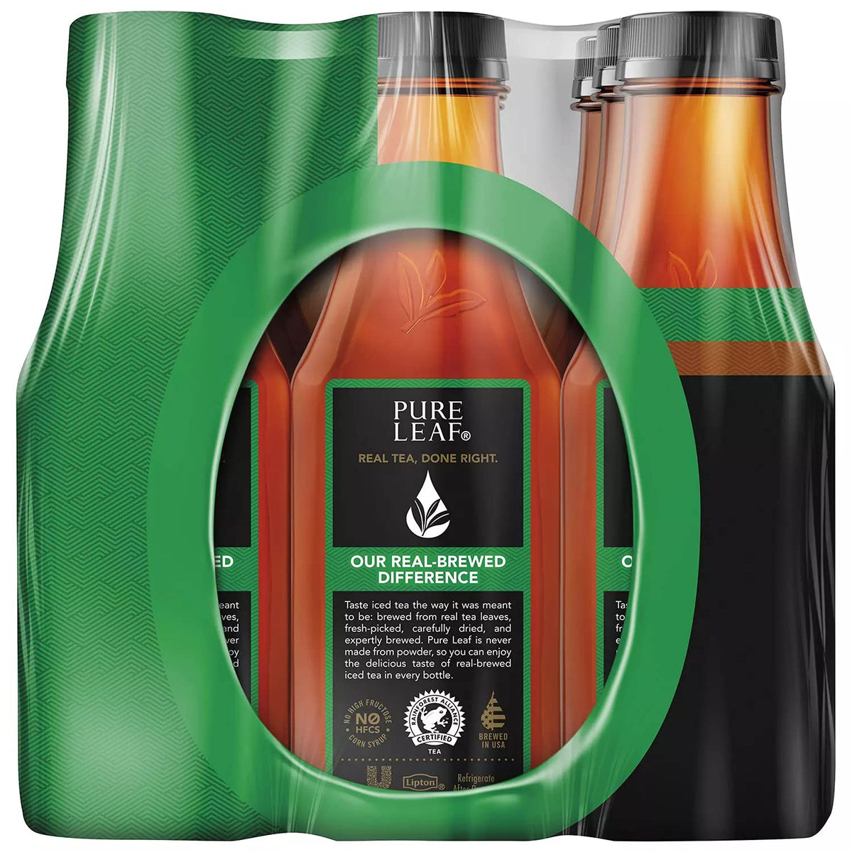 Pure Leaf Unsweetened Iced Real Brewed Tea - Never From Powder - By Gourmet Kitchn - 1 Box (16.9oz - 18 pk per Box), Total 18 Bottles