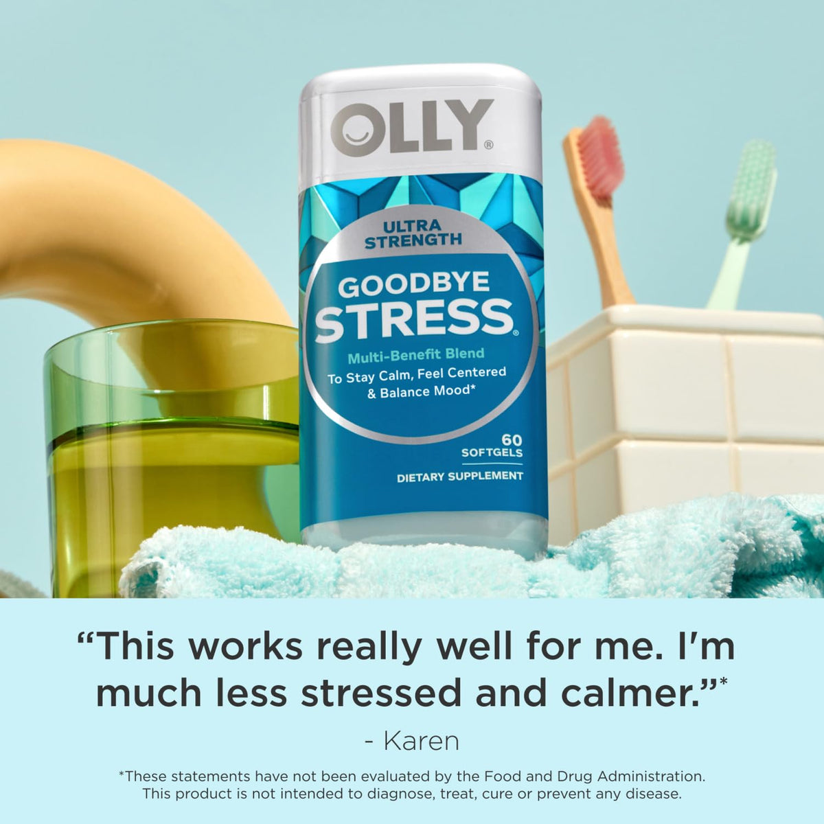 OLLY Ultra Goodbye Stress Softgels, 60ct
