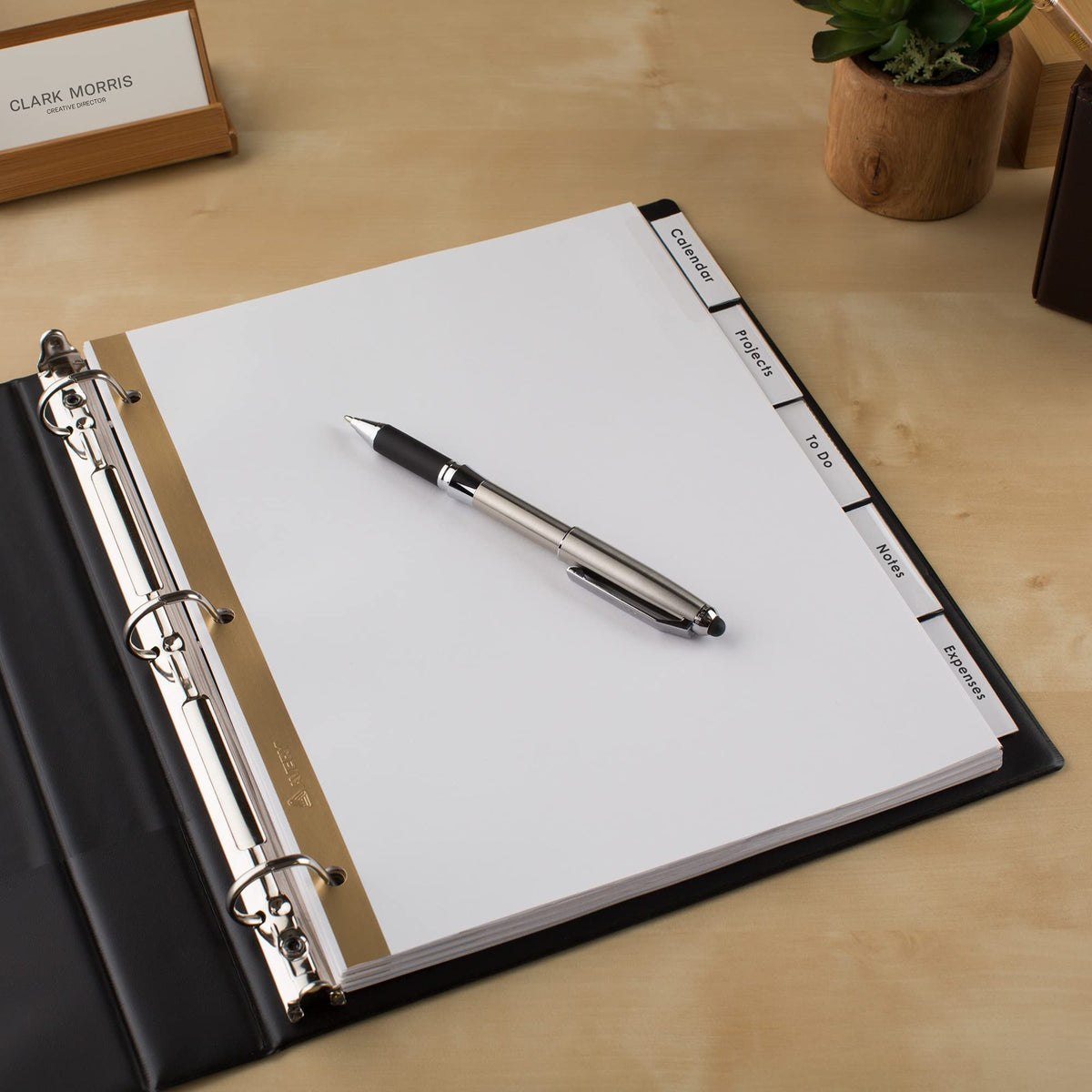 Avery 5-Tab Binder Dividers, Insertable Clear Big Tabs, 1 Set (11122)