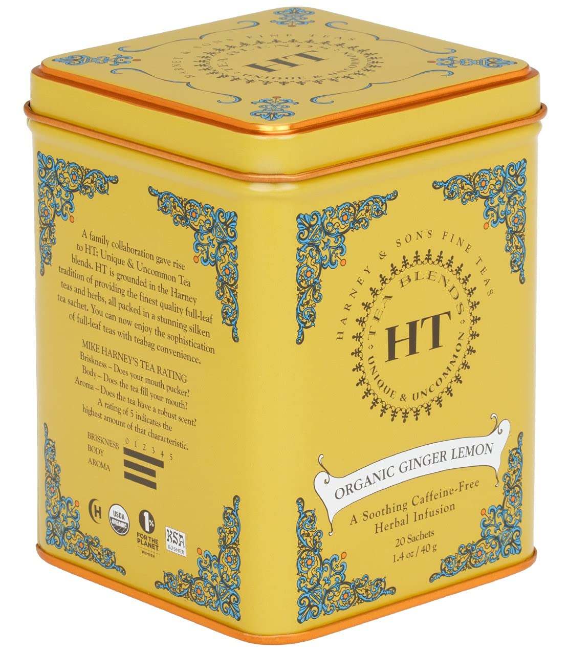 Harney & Sons Organic Ginger Lemon Tea, 20 Count