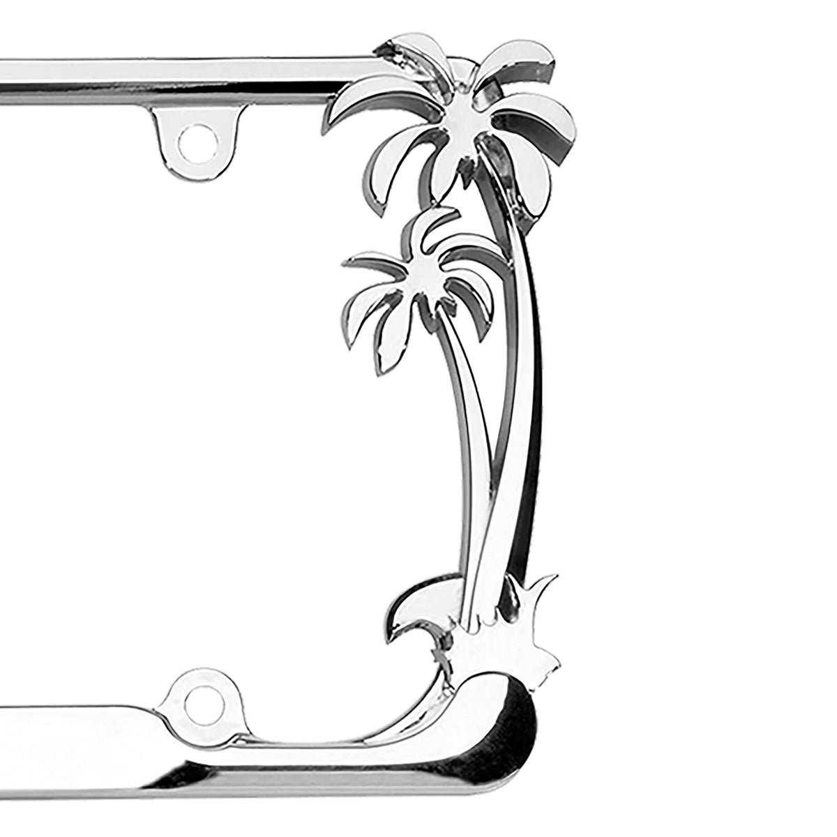 Palm Tree, Beach,Hawaiian,Cute License Plate Frames for Women,Chrome