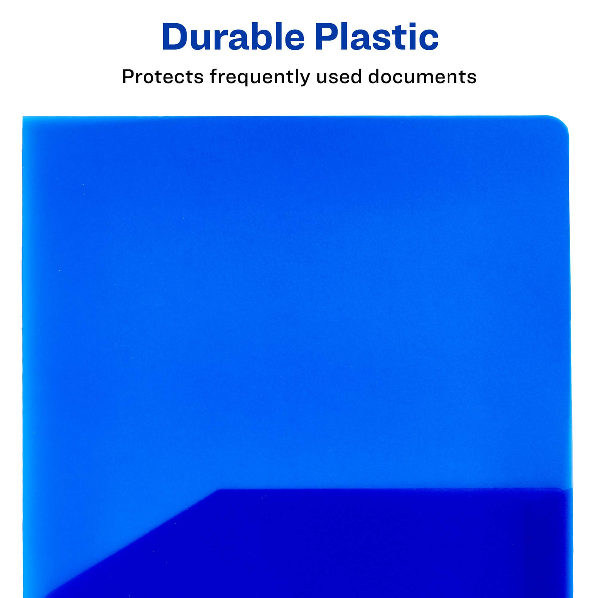 Avery Translucent Two Pocket Folder, Water Resistant, Holds up to 20 Sheets, 1 Blue Folder (47811)