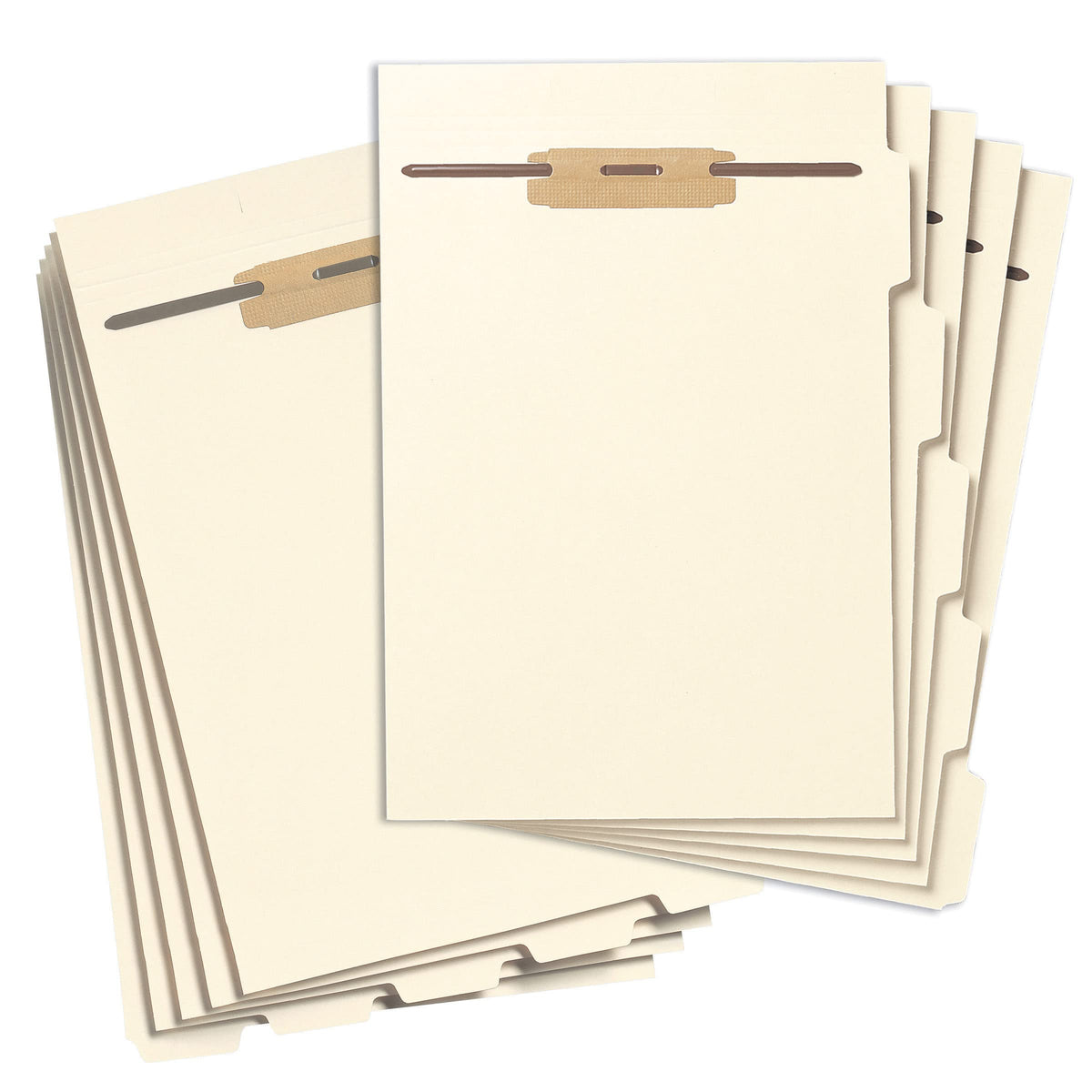 Smead Stackable Folder Divider with Fastener, Bottom 1/5-Cut Tab, Letter Size, Manila, 50 per Box (35600)