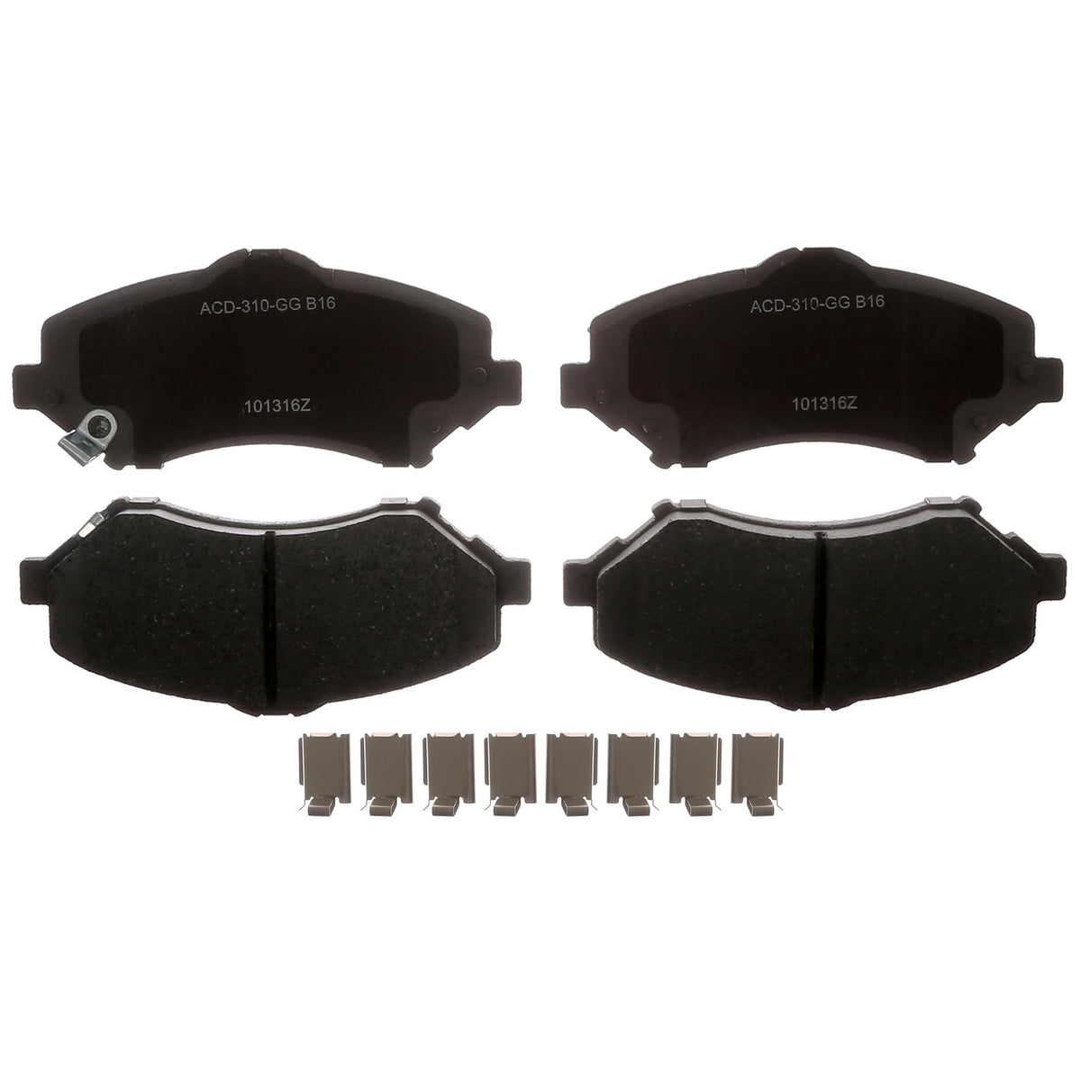 ACDelco Silver 14D1273CHF1 Ceramic Front Disc Brake Pad Set