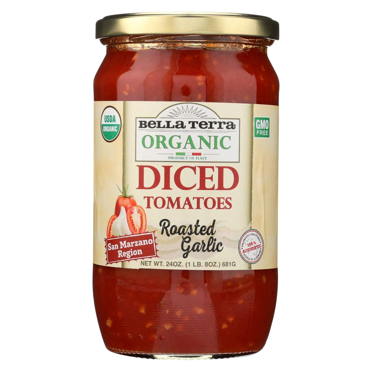 TOMATO RSTD GRLC DICED , 6 x 24 OZ