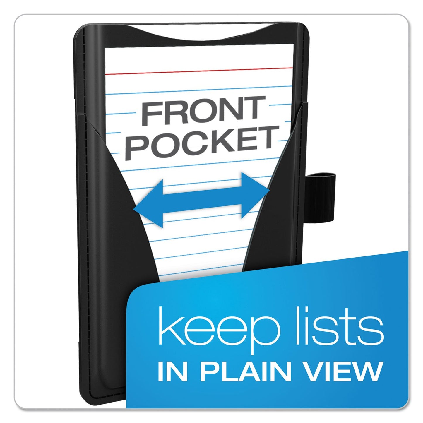 Oxford At-Hand Note Card Case, 3" x 5" Size, Black, Includes 25 Ruled Index Cards (63519)