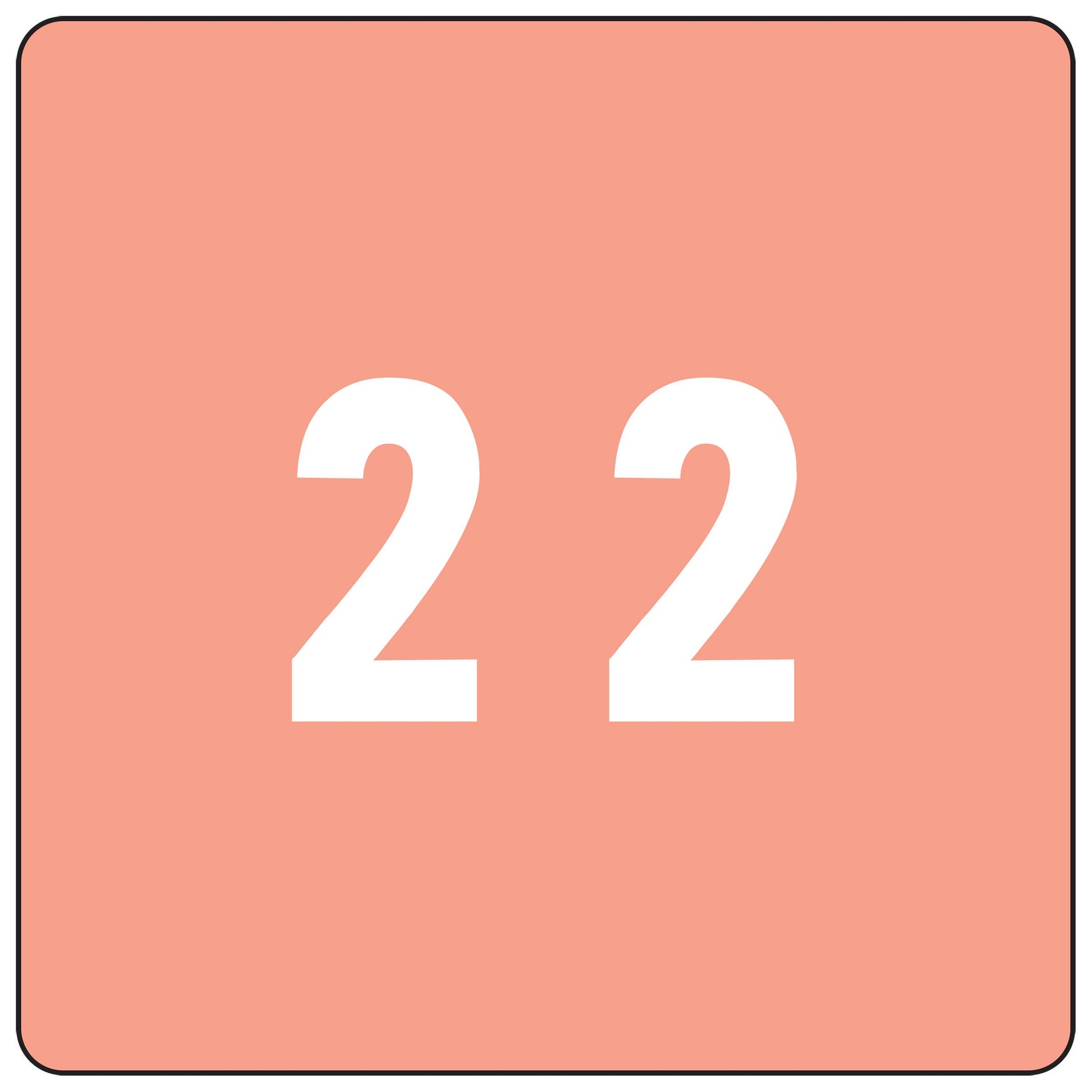 Smead DCC Color-Coded Numeric Label, 2, Label Roll, Pink, 250 Labels per Roll (67422)