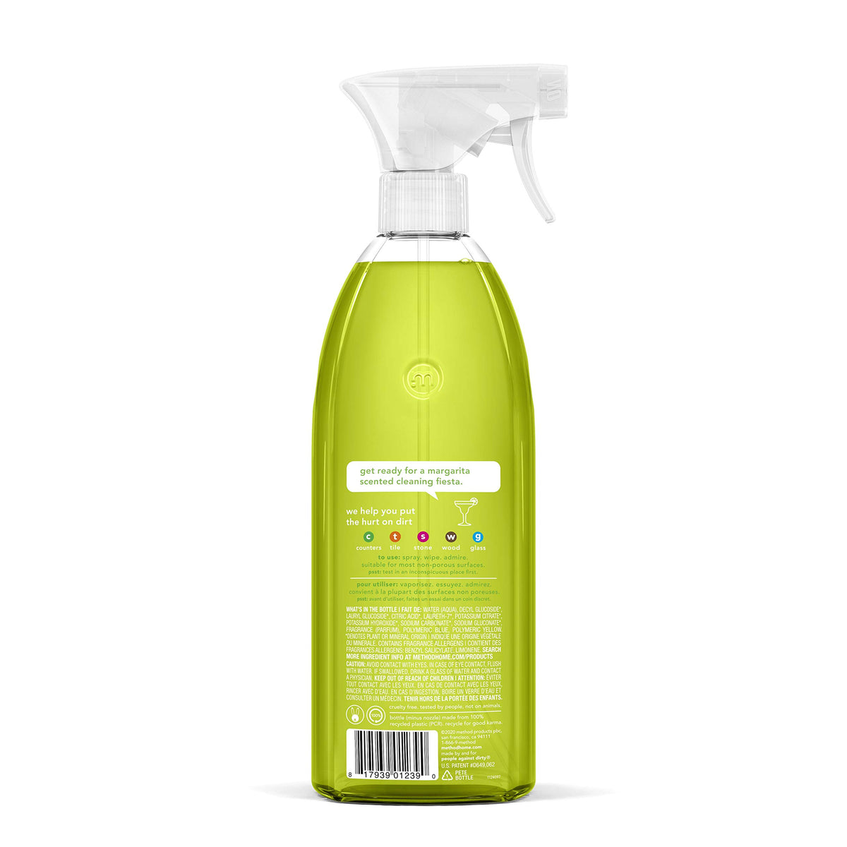 Method All Purpose Cleaner, Lime + Sea Salt, 28 Fl Oz (Pack of 8), Eco-Friendly Multi-Surface Cleaning Spray