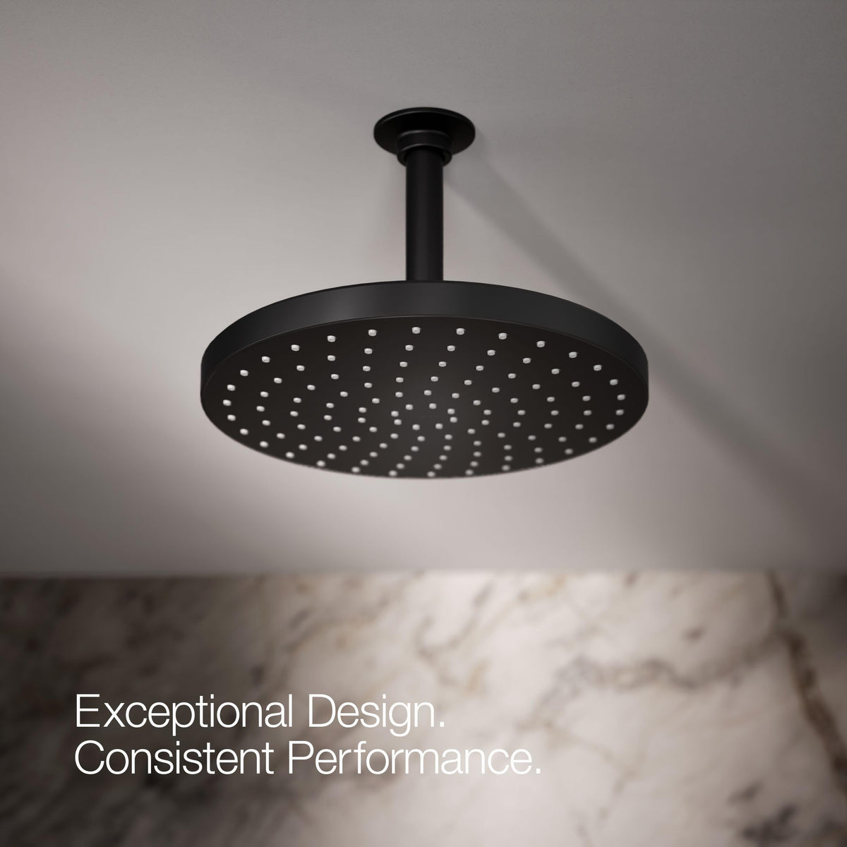 Kohler 76465-G-BL Awaken® 10" single-function rainhead, 1.75 gpm, Matte Black