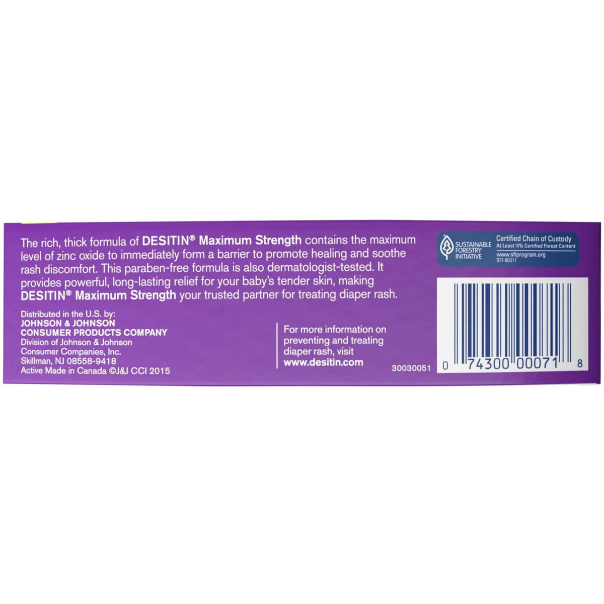 Desitin Diaper Rash Maximum Strength Original Paste by Johnson and Johnson for Kids - 4 oz Paste