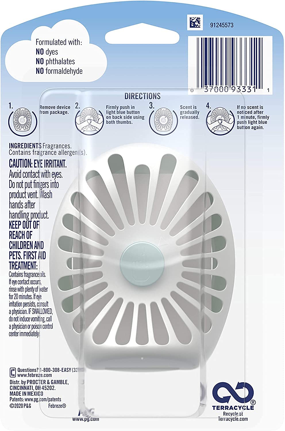 Febreze 93331 7.5ml Gain Air Freshner - Quantity 6