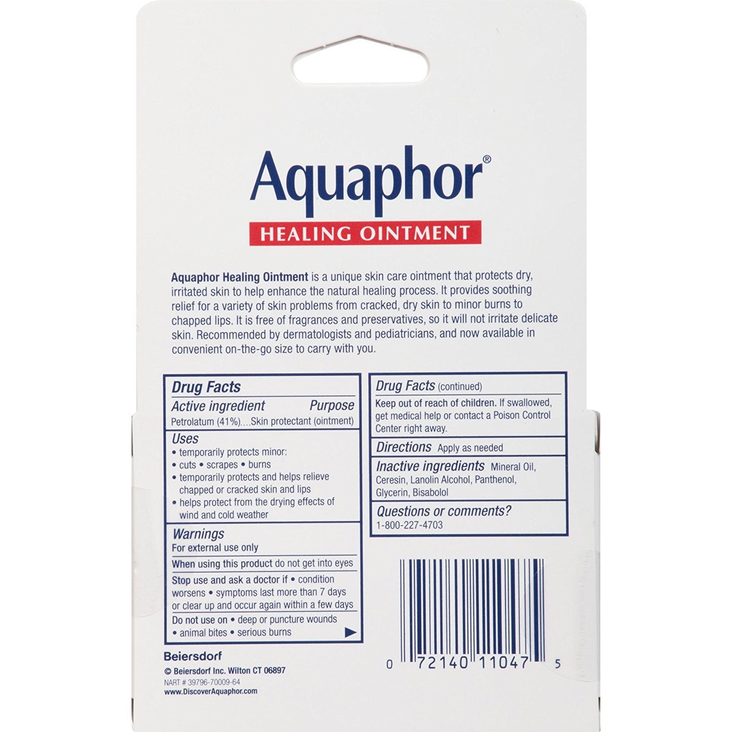 Aquaphor Healing Ointment 2 Count 0.35 Ounce (10ml) (6 Pack)