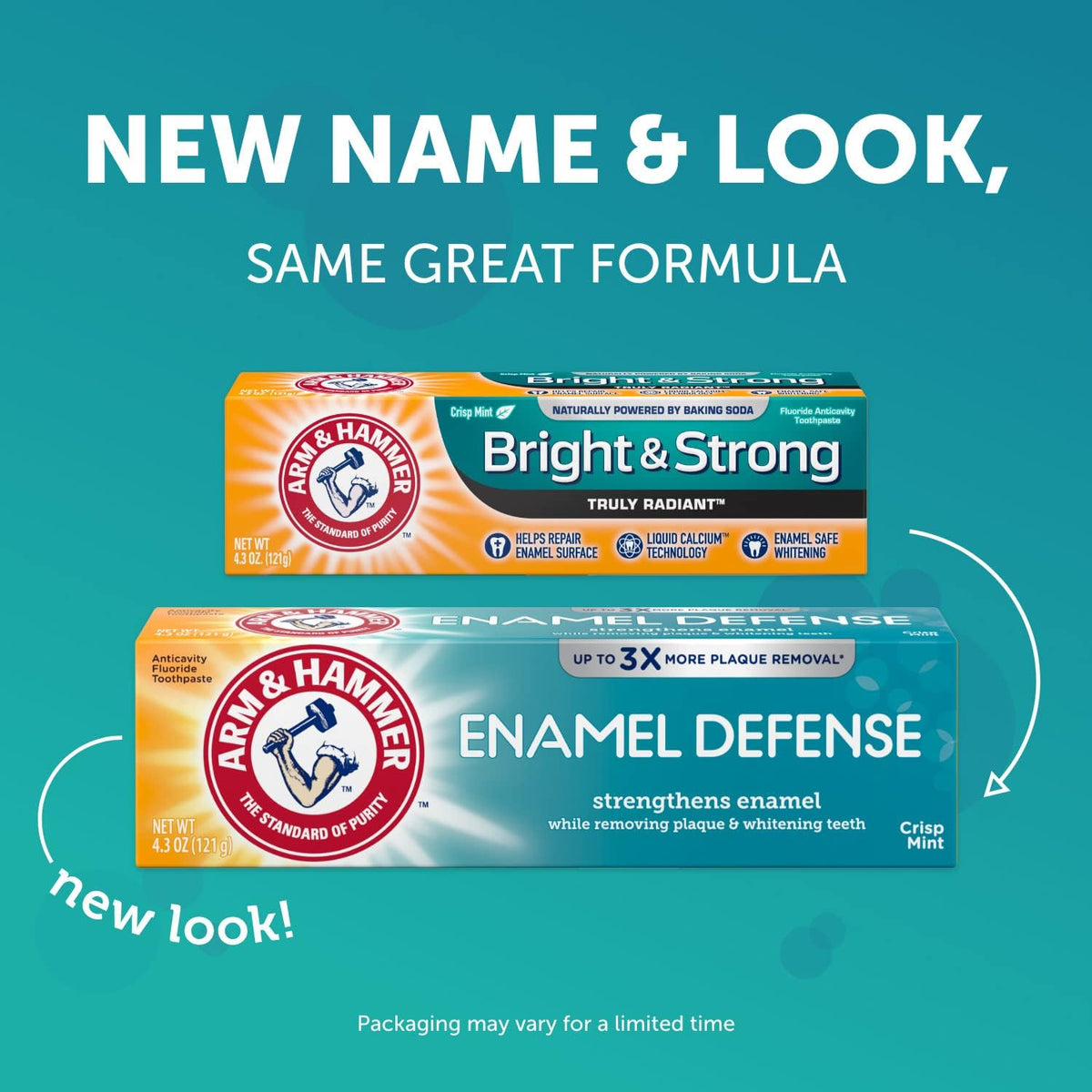 ARM & HAMMER Truly Radiant Bright & Strong Fluoride Anticavity Toothpaste Fresh Mint 4.3 oz