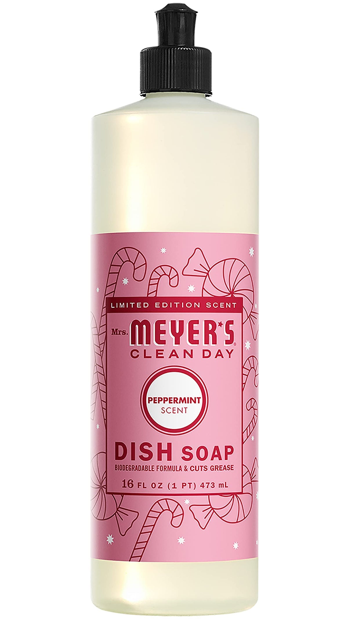 Mrs. MEYER'S Kitchen Set, Dish Soap, Hand Soap, and Multi-Surface Cleaner, 3 CT (Peppermint)