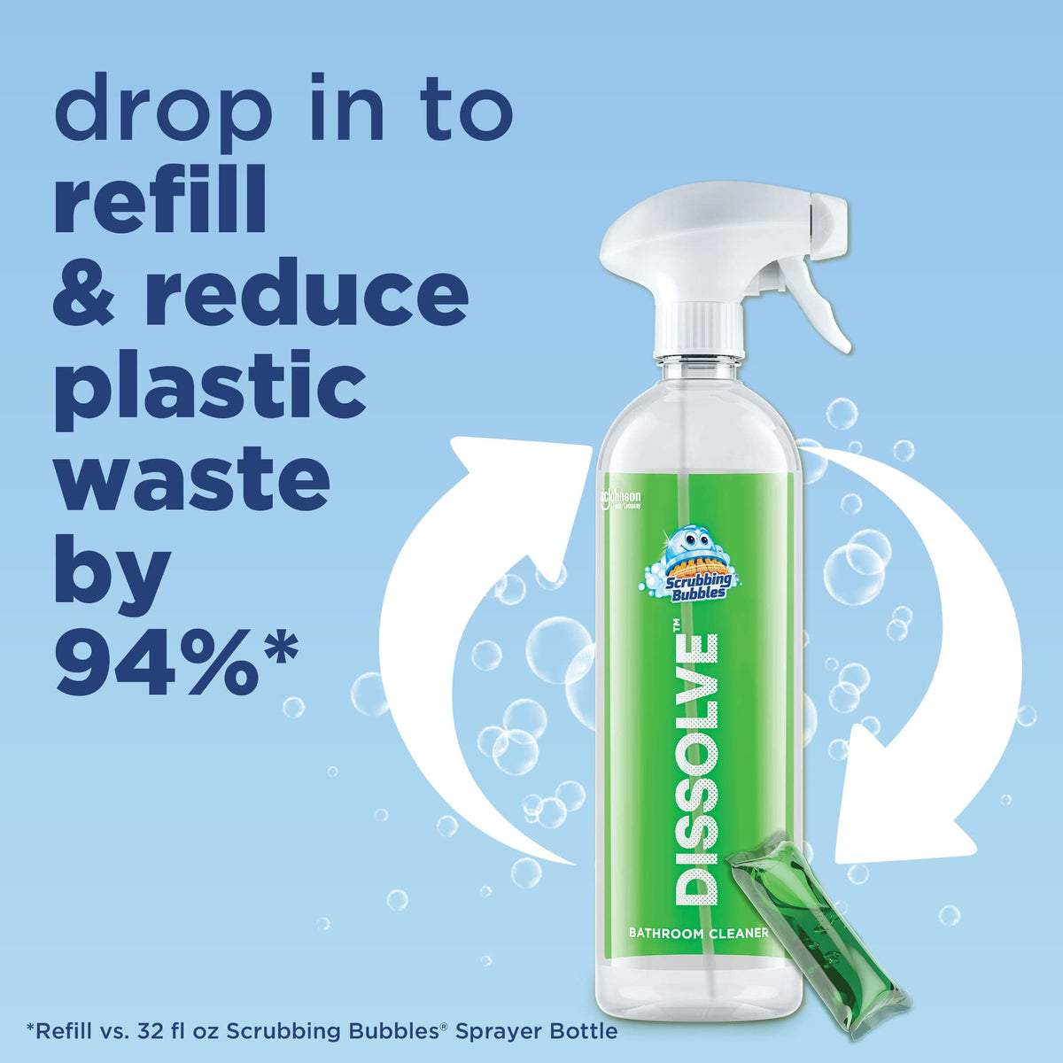 SCRUBBING BUBBLES BATH DISSOLVE PODS 2PK RFILL 2X0.28FLOZ
