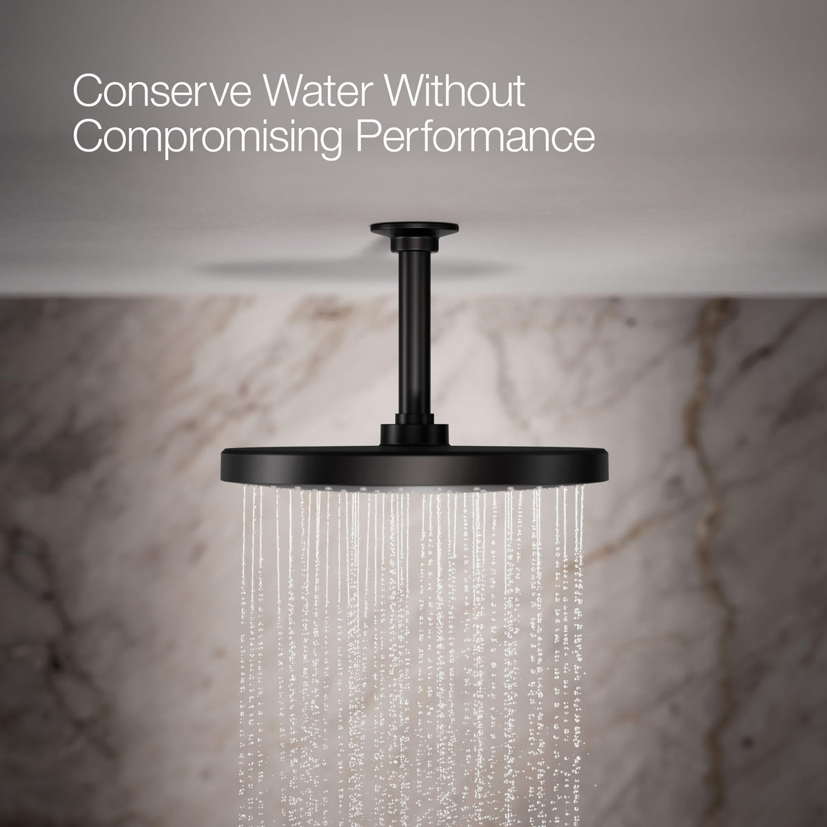 Kohler 76465-G-BL Awaken® 10" single-function rainhead, 1.75 gpm, Matte Black