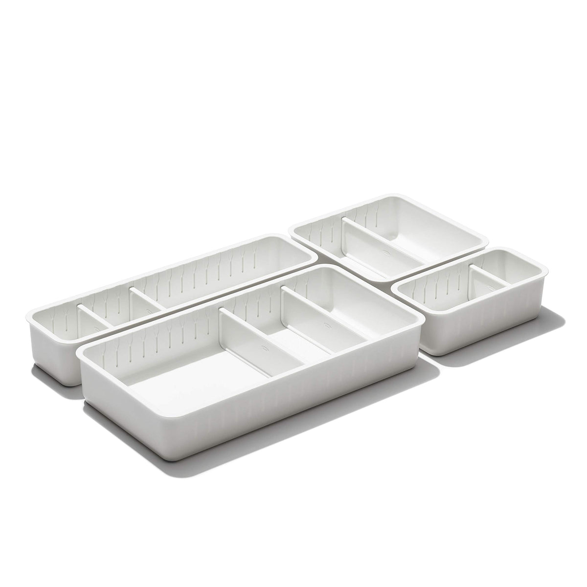 OXO Good Grips 4-Piece Complete Adjustable Drawer Bin Set with Removable Dividers