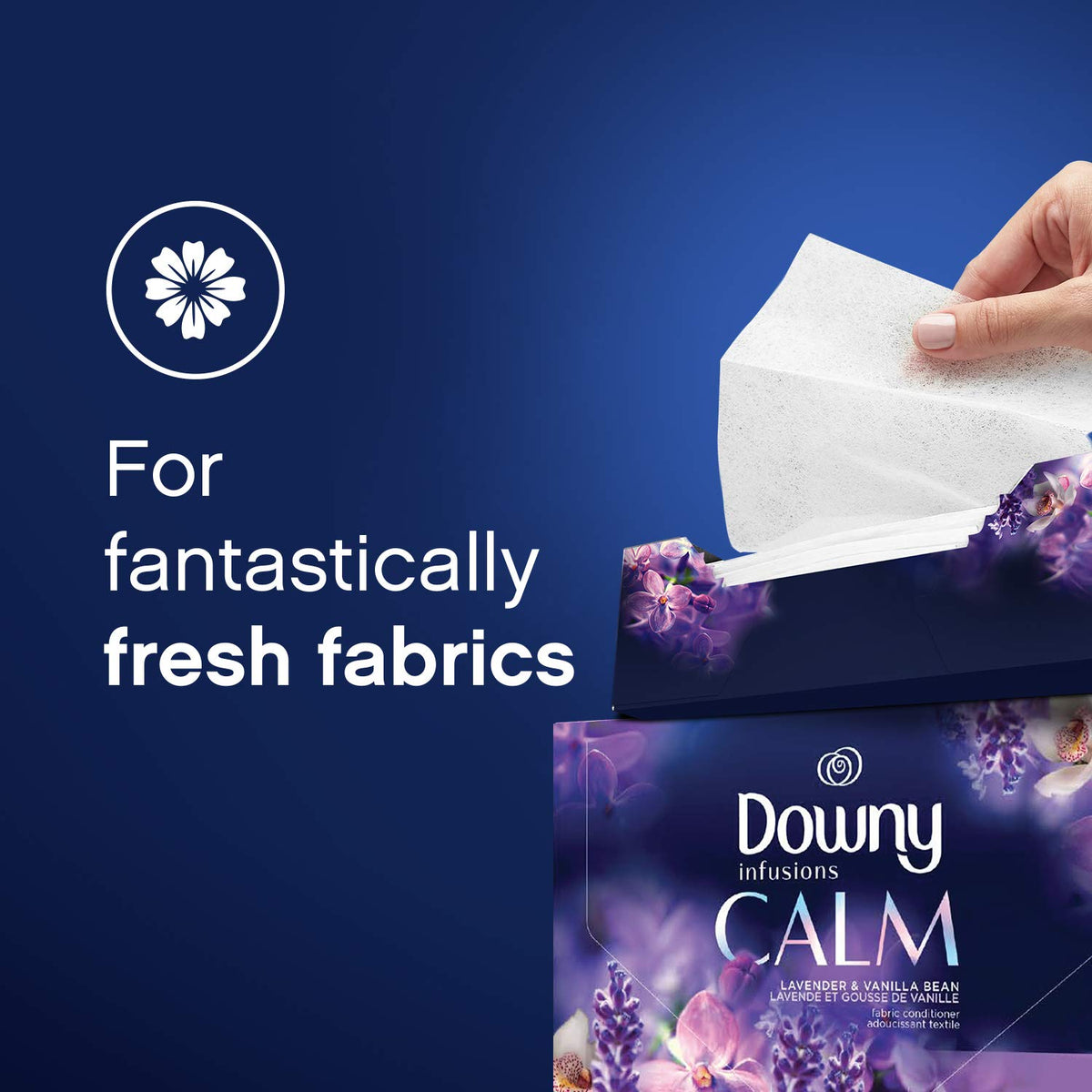 Infusions Fabric Softener Dryer Sheets, Calm, lavender & Vanilla bean 160 count