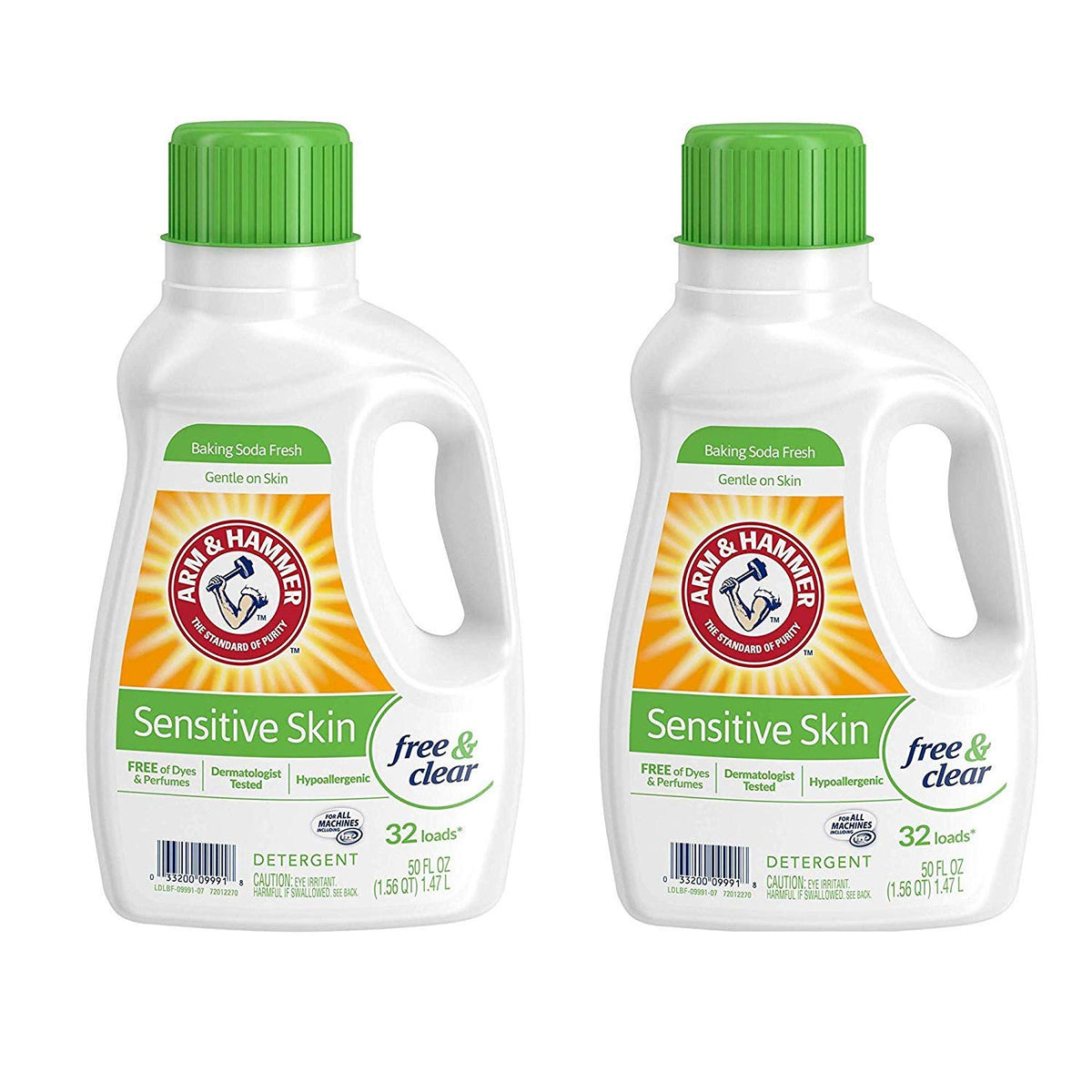 Arm & Hammer Liquid Perfume and Dye Free Dual He, 50 Fluid Ounce (2)