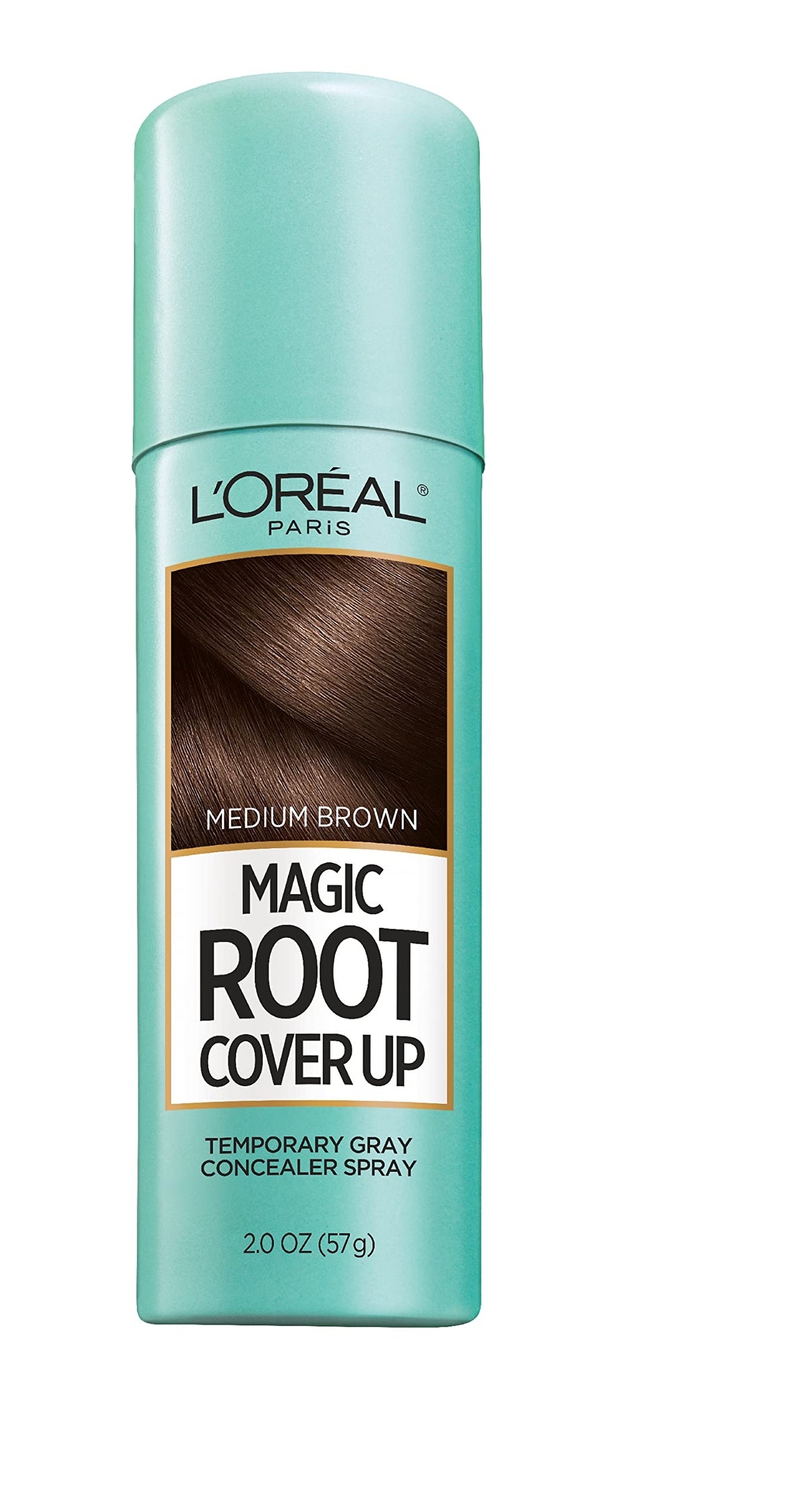 L'Oreal Paris Magic Root Cover Up Gray Concealer Spray Medium Brown and Light Brown, 2 Oz