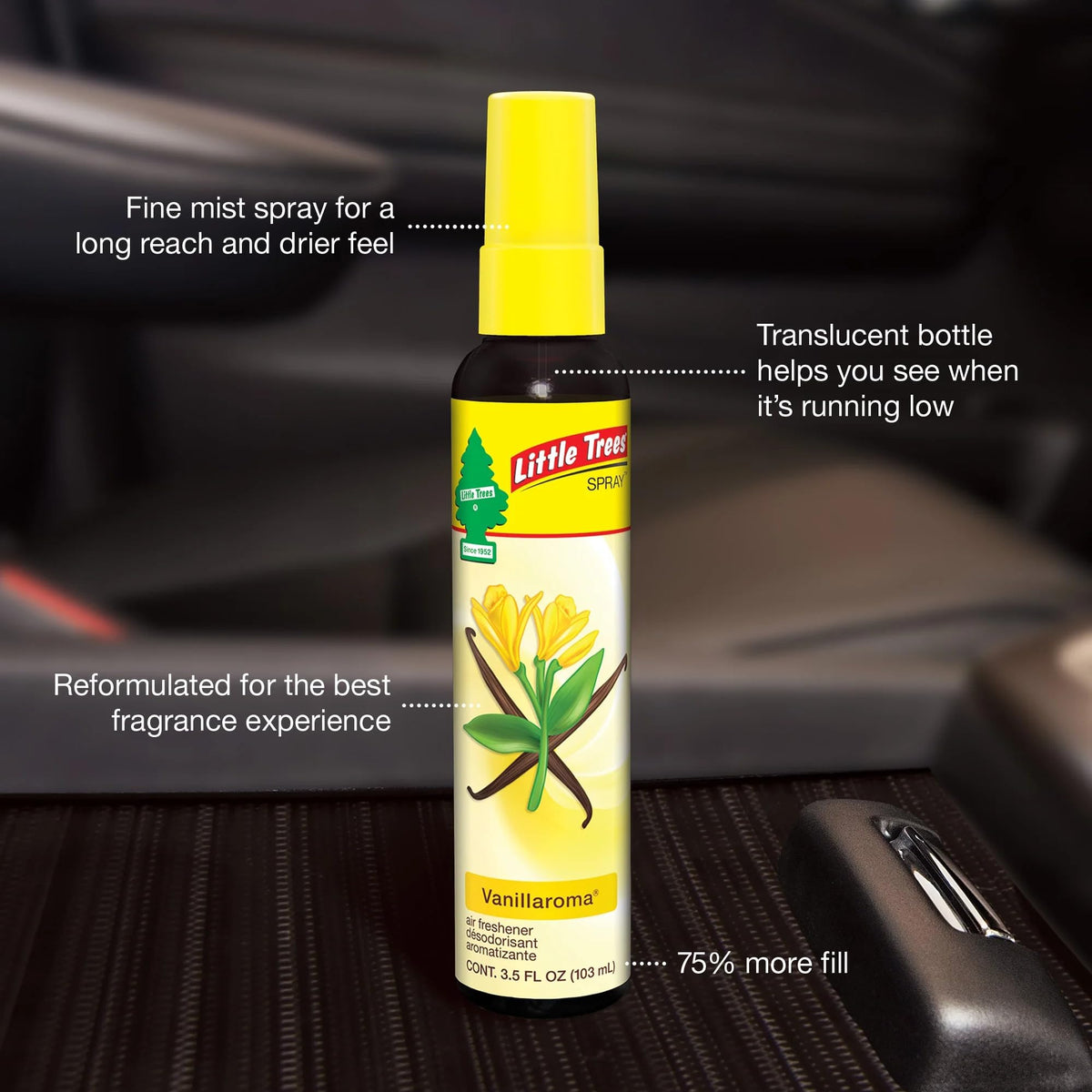 Little Trees Spray Car Air Freshener (Vanillaroma)
