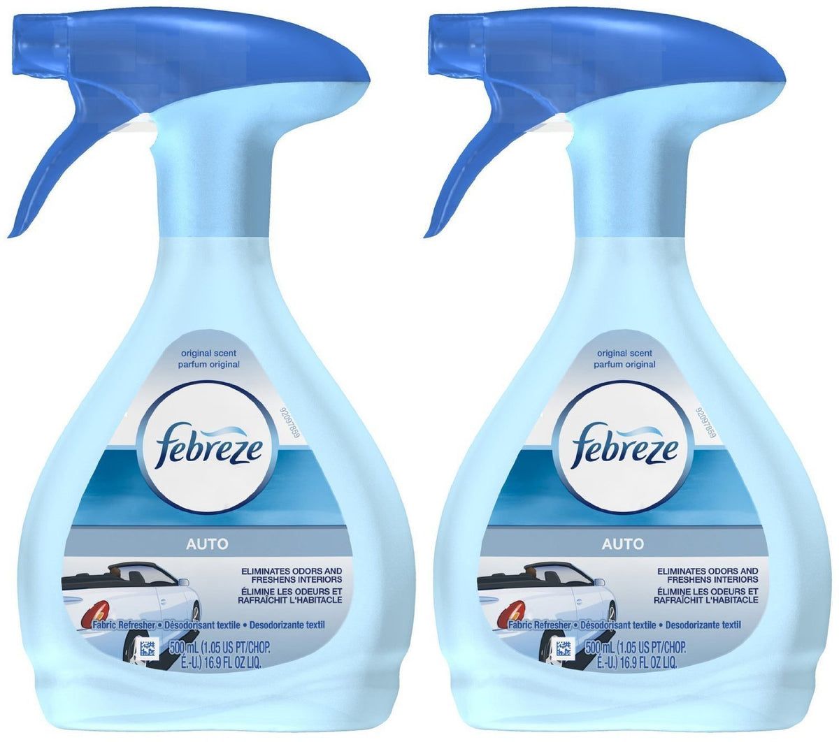 Febreze Fabric Refresher Clean Auto Fabric - 16.9 oz - 2 pk
