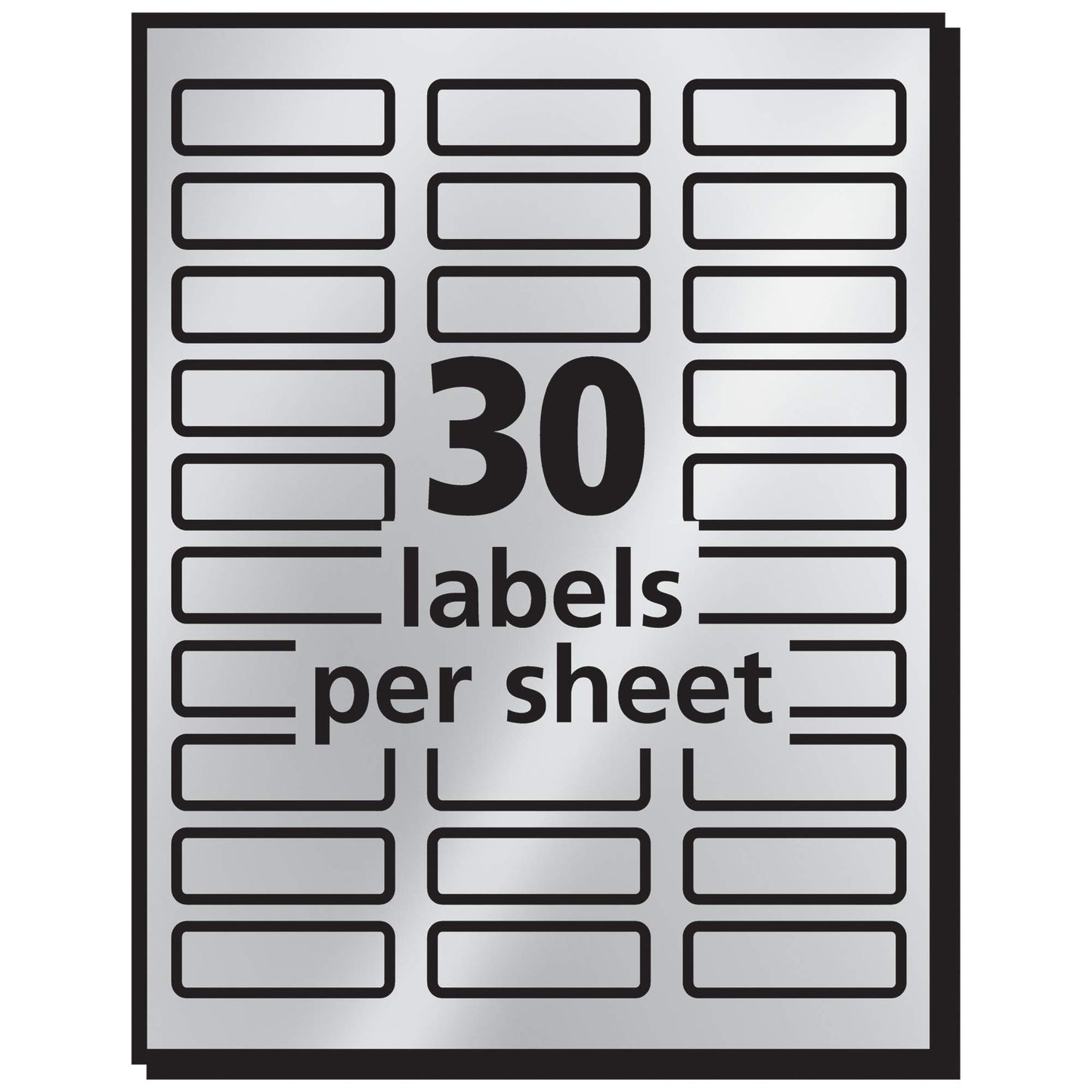 Avery Printable Return Address Labels, 0.75" x 2.25", Silver Foil, 300 Blank Mailing Labels (08986)