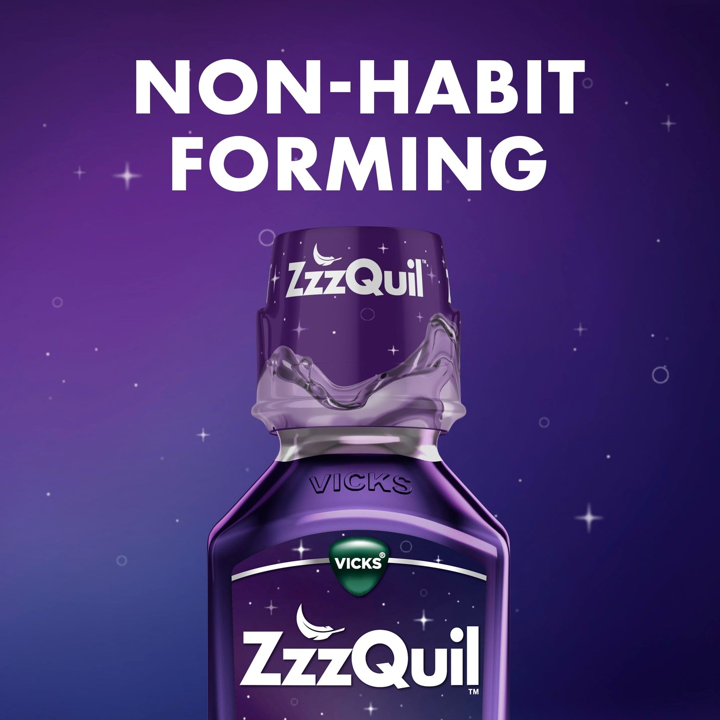 ZzzQuil, Sleep Aid, Nighttime Sleep Aid Liquid, 50 mg Diphenhydramine HCl, Fall Asleep Fast, Non-Habit Forming, Warming Berry Flavor, 12 FL OZ