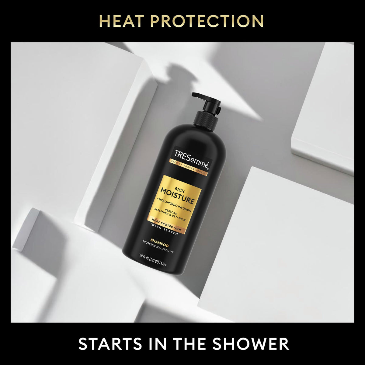 TRESemmé Rich Moisture Hydrating Shampoo with Pump 4 Count for Dry Hair Formulated With Pro Style Technology 39 Fl Oz