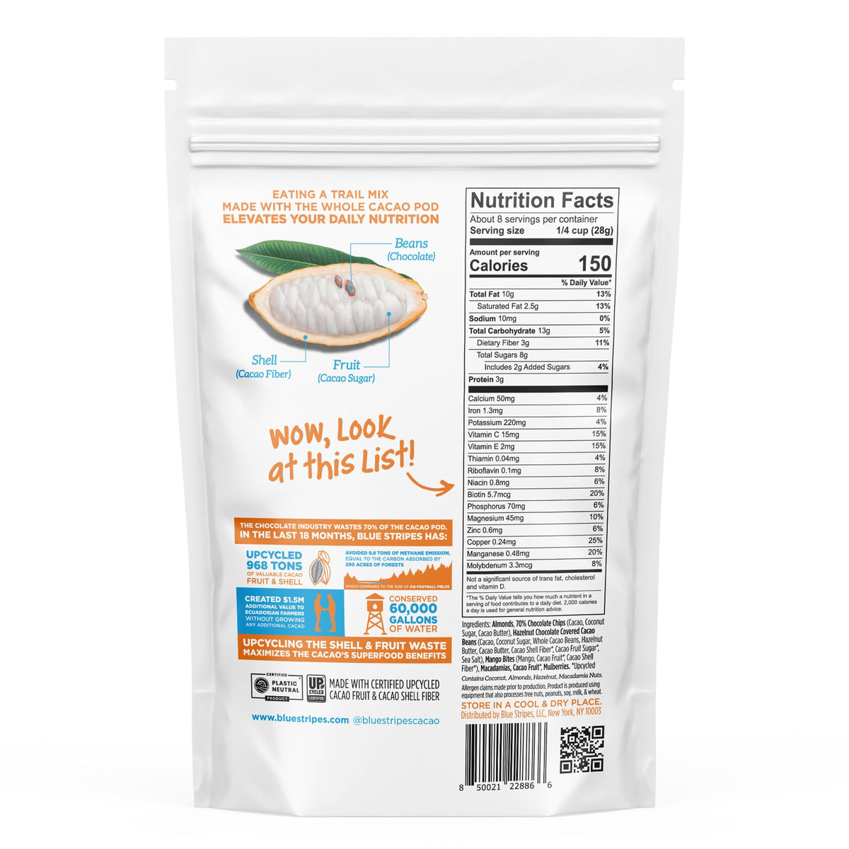 Blue Stripes Mango Macadamia Trail Mix, 8 OZ