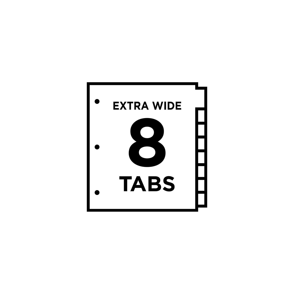Avery Big Tab Insertable Extra Wide Dividers, 8 Multicolor Tabs, 1 Set (11222)