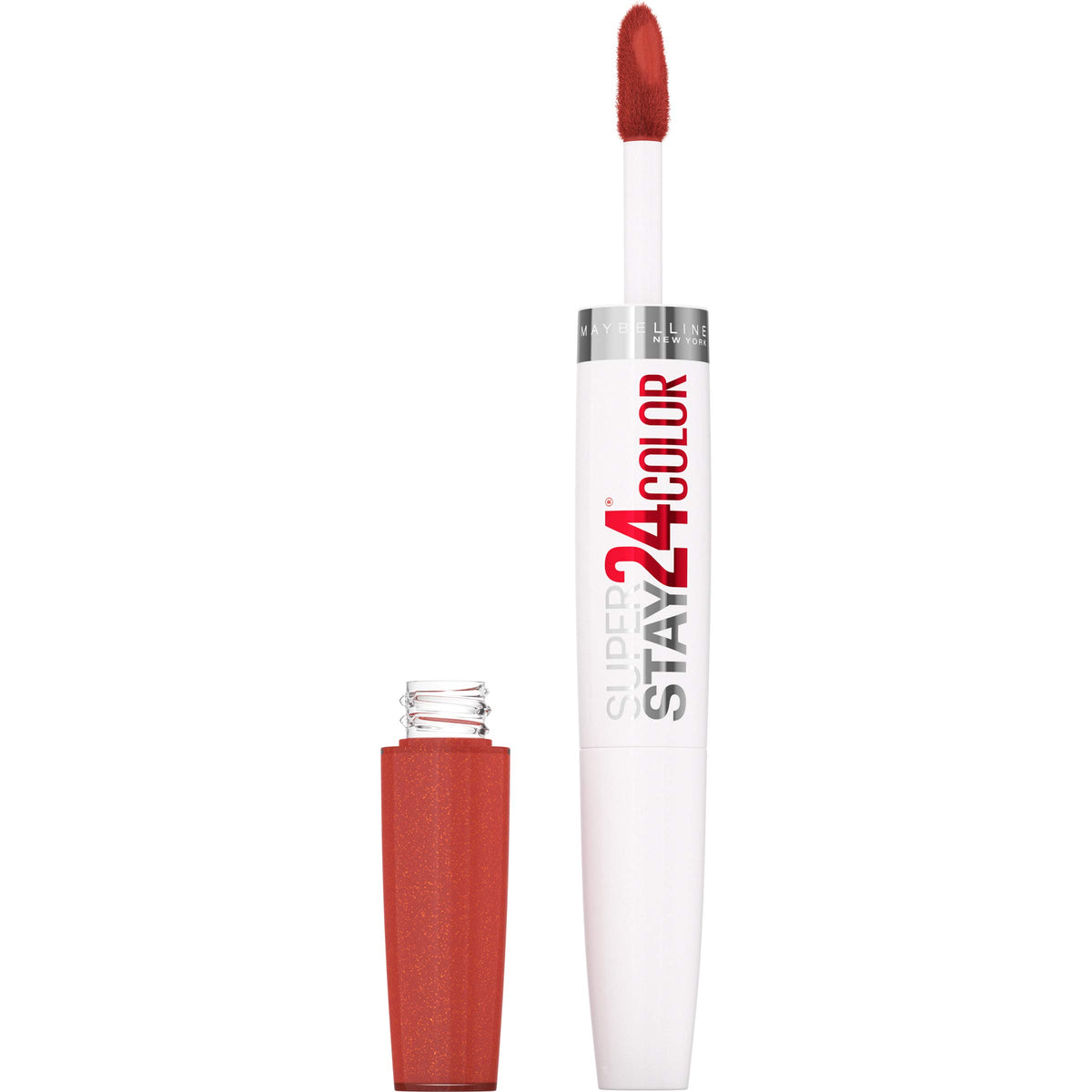 Maybelline New York Maybelline Super Stay 24 2-step Long Lasting Liquid Lipstick and Lip Balm, Sultry Amber, 1 Kit, 915 Sultry Amber, 1 count (Pack of 2)