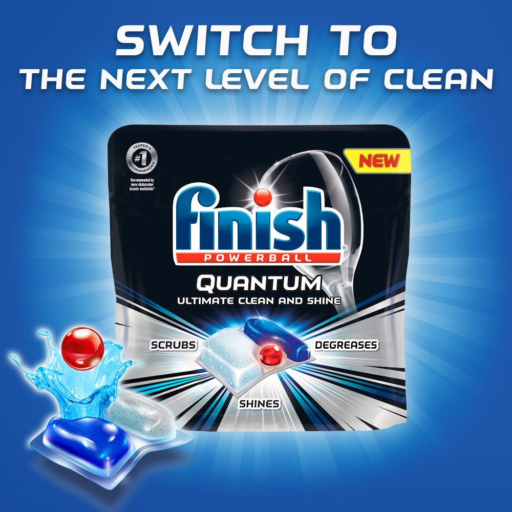 Finish Quantum Max Powerball, Dishwasher Detergent Tablets, 25 Tabs