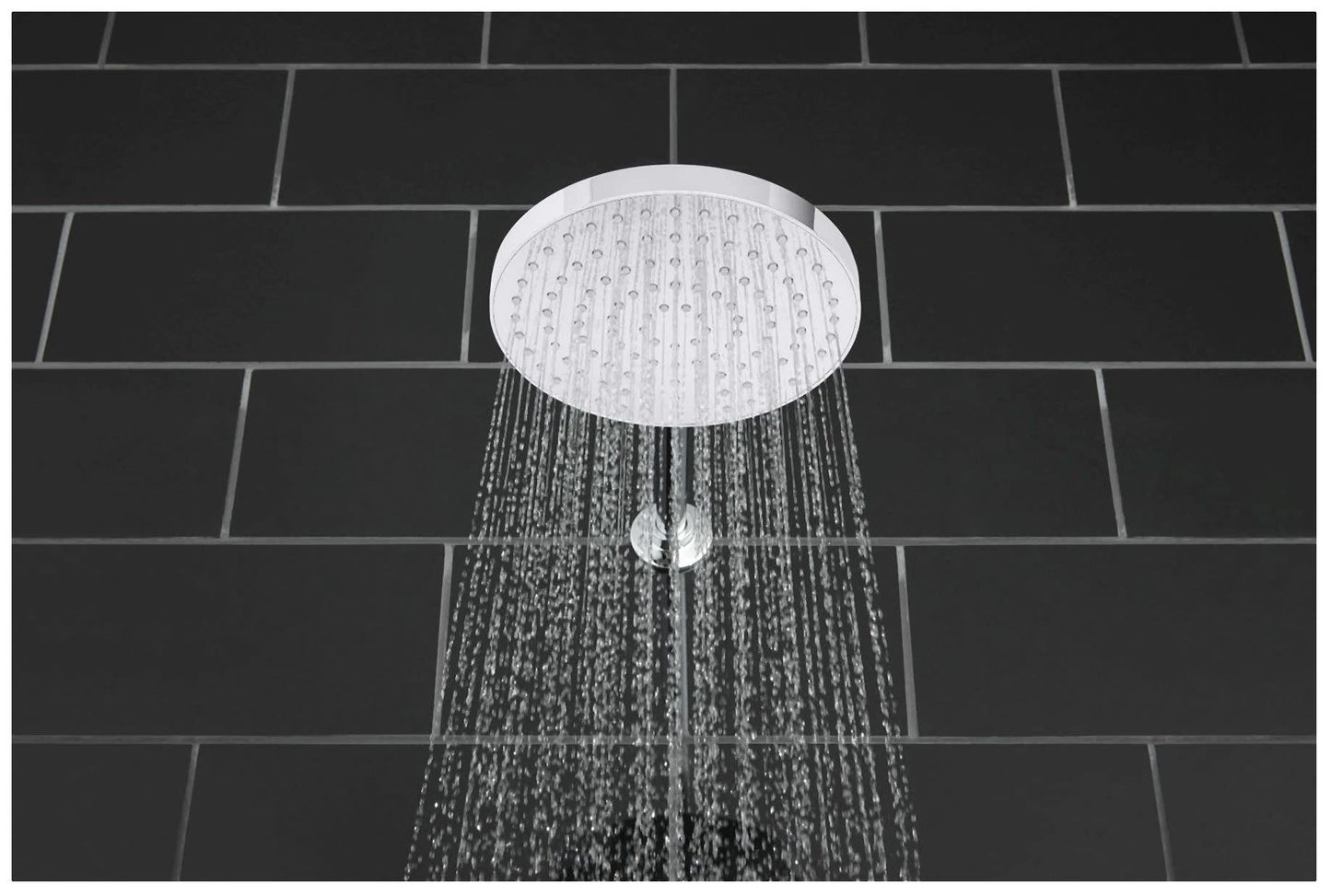 KOHLER 76464-G-BN Awaken 8 Inch Single-Function Rain SHOWERHEAD, 8" Fixed Round Rainfall SHOWERHEAD, 1.75 GPM, Vibrant Brushed Nickel