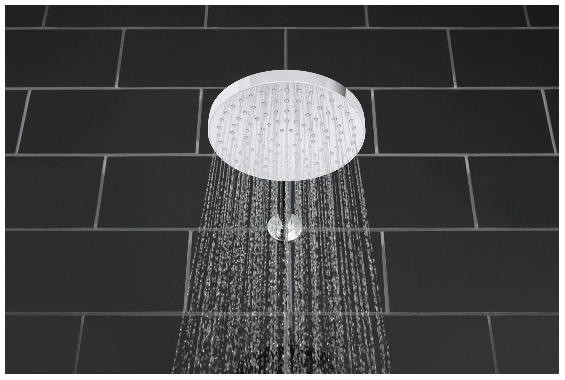KOHLER 76464-G-BN Awaken 8 Inch Single-Function Rain SHOWERHEAD, 8" Fixed Round Rainfall SHOWERHEAD, 1.75 GPM, Vibrant Brushed Nickel