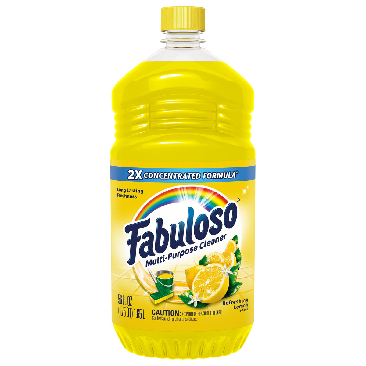 Fabuloso Multi-Purpose Cleaner, 2X Concentrated Formula, Refreshing Lemon Scent, 56 oz