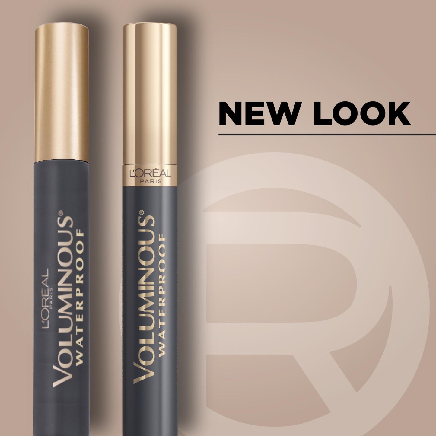 Lâ€™OrÃ©al Paris Makeup Voluminous Original Waterproof Mascara, Black Brown, 0.28 Fl Oz (Pack of 2)