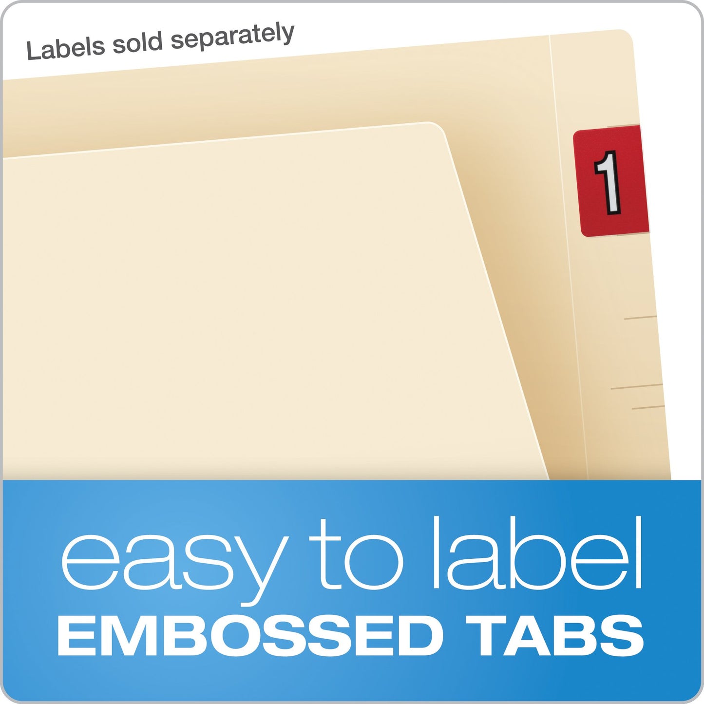 Pendaflex Reinforced Manila End-Tab Folders, Letter Size, Straight Cut, 100/BX (11035)
