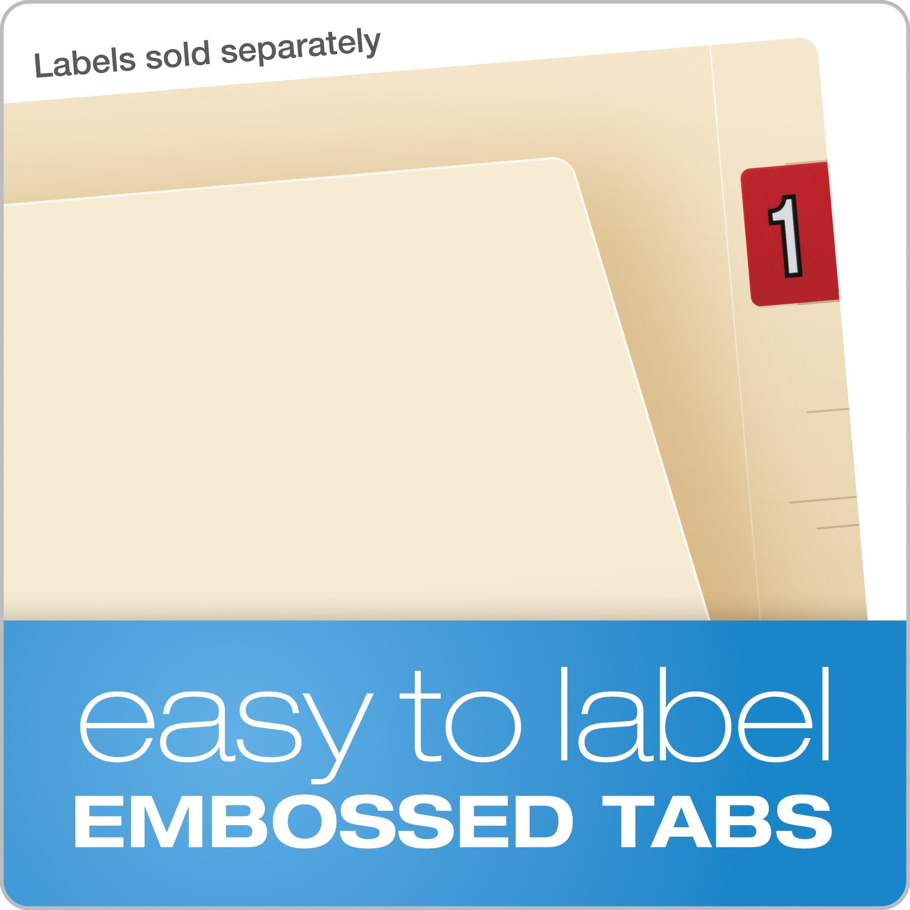 Pendaflex Reinforced Manila End-Tab Folders, Letter Size, Straight Cut, 100/BX (11035)