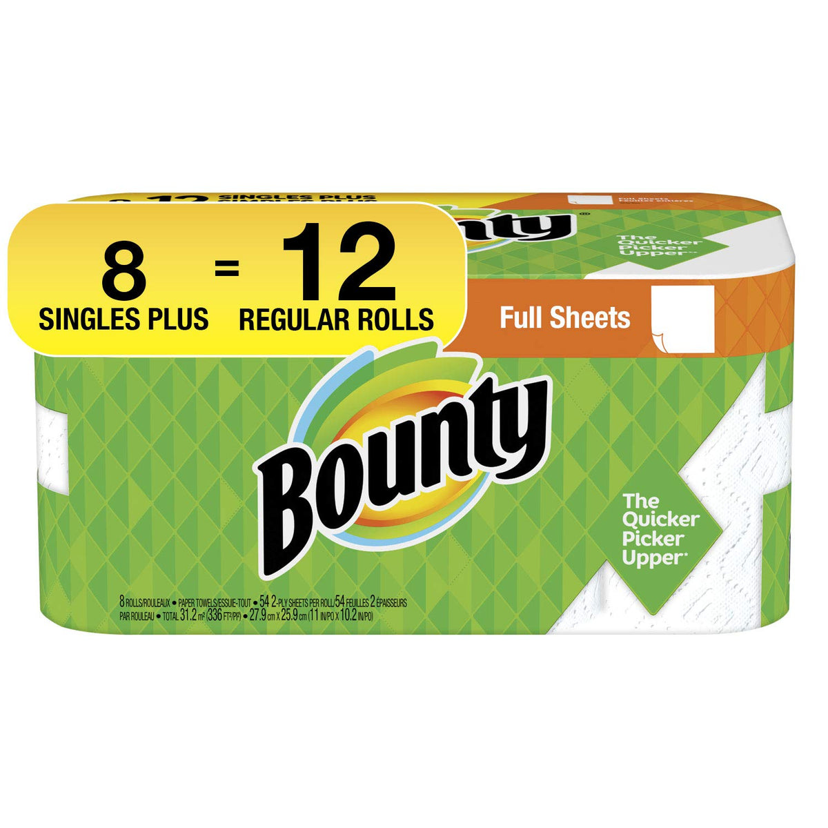 Bounty, Giant Roll Full Sheet, 8 Count