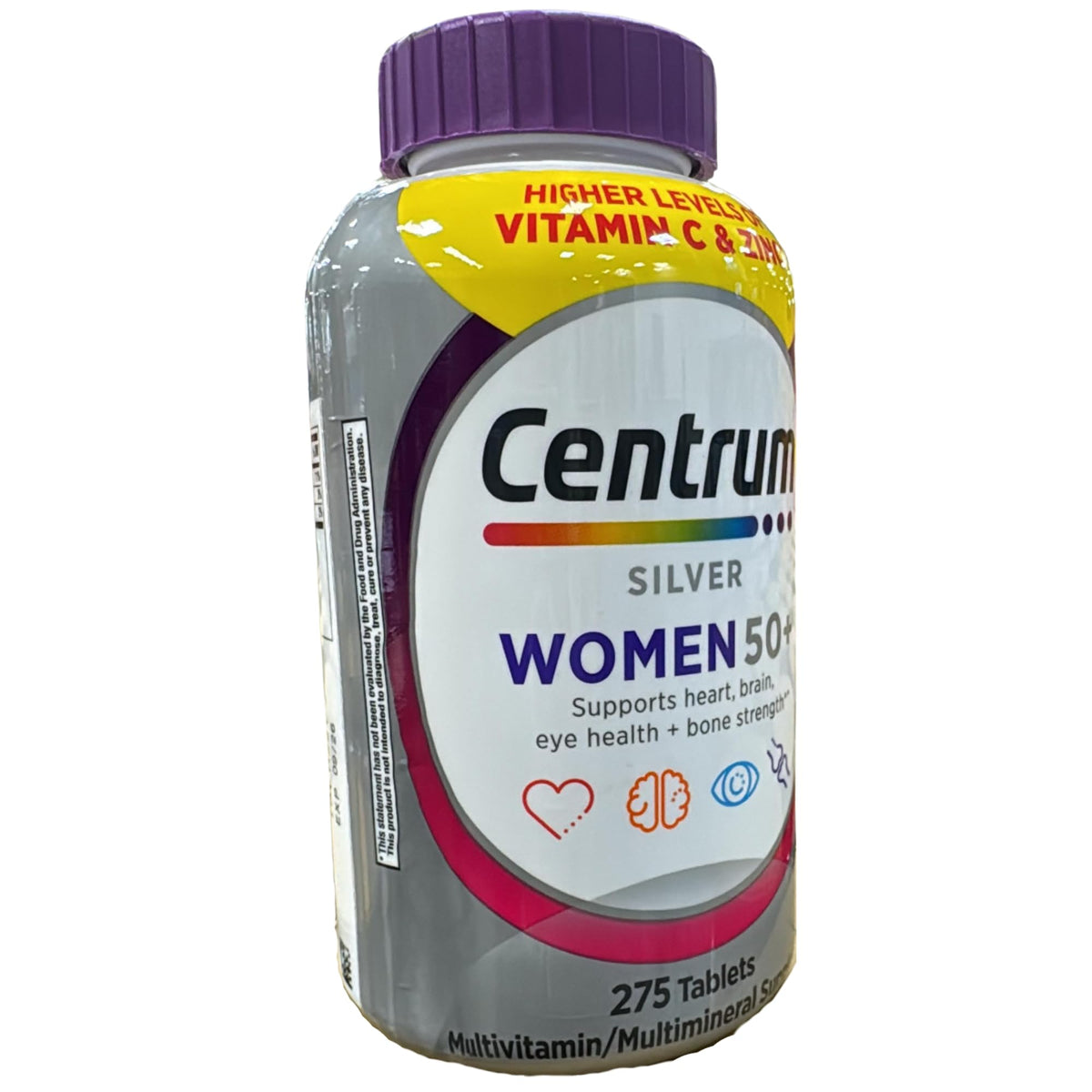 Centrum Silver Women, Multivitamin for Womens 50 Plus Multivitamin Supplement 275 Tablets per Bottle (Pack of 1)