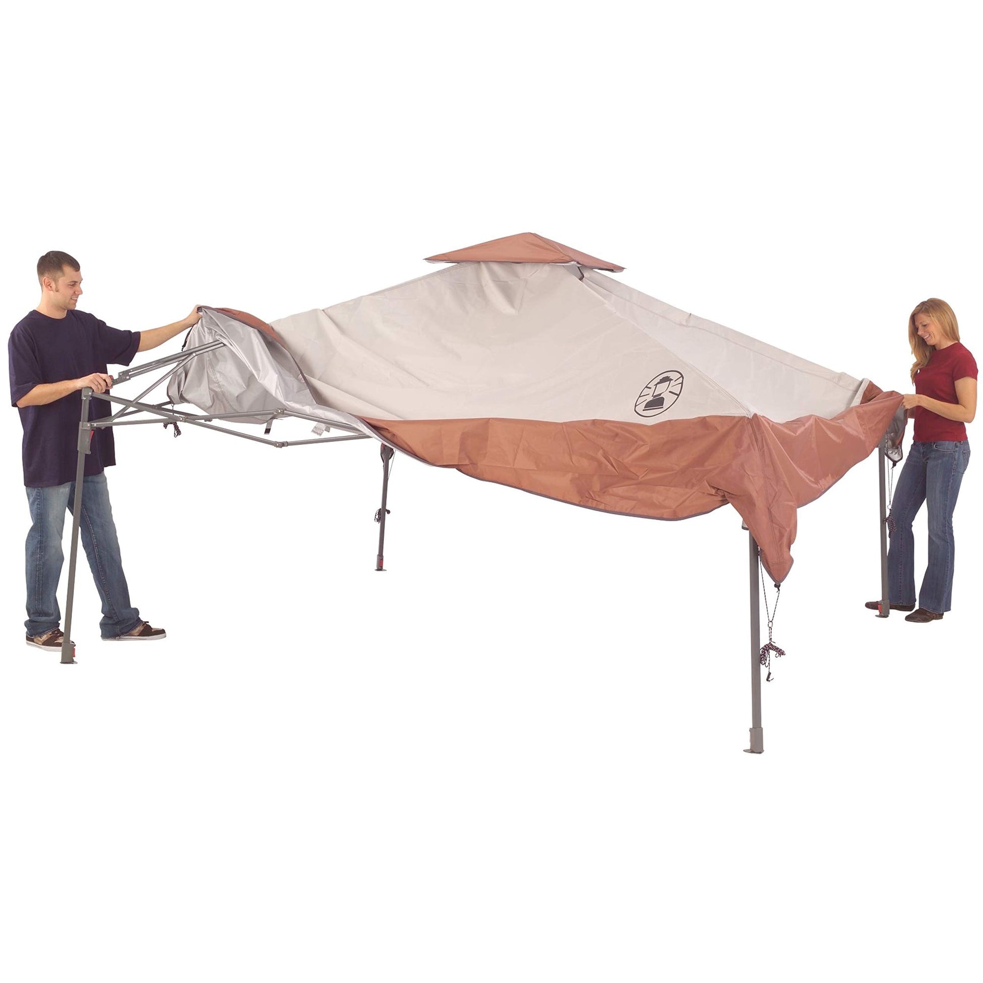 Coleman 13x13ft Instant Canopy Sun Shelter Portable Shade Tent Sets Up in 3 Minutes Vented Roof for Airflow Great for Campsite Backyard Tailgates Beach Festivals & More