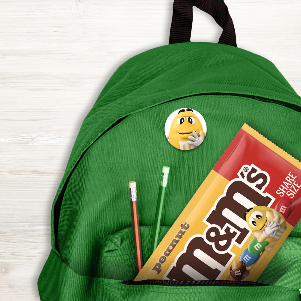 M&M'S Peanut Milk Chocolate Candy, Share Size, 3.27 oz Bag