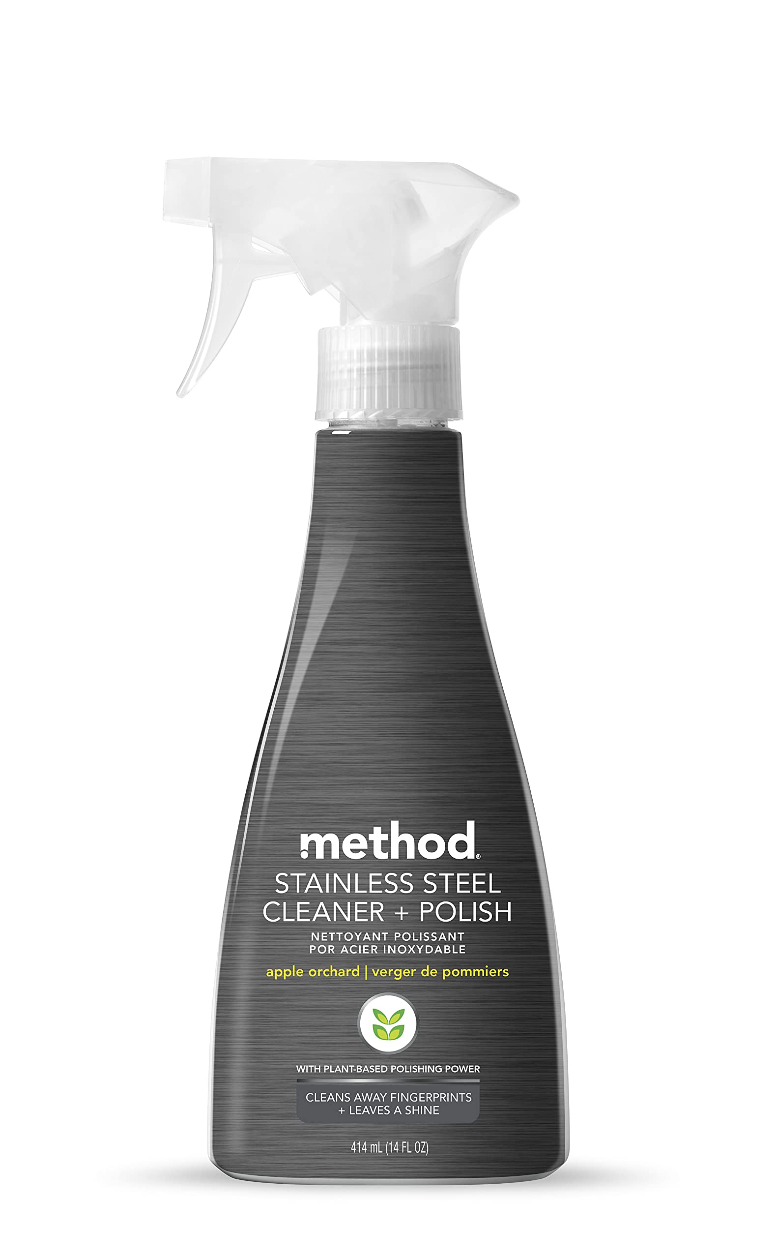 Method Stainless Steel Cleaner + Polish, Apple Orchard, Cleans Fingerprints and Smudges, 14 FL Oz (Pack of 1)